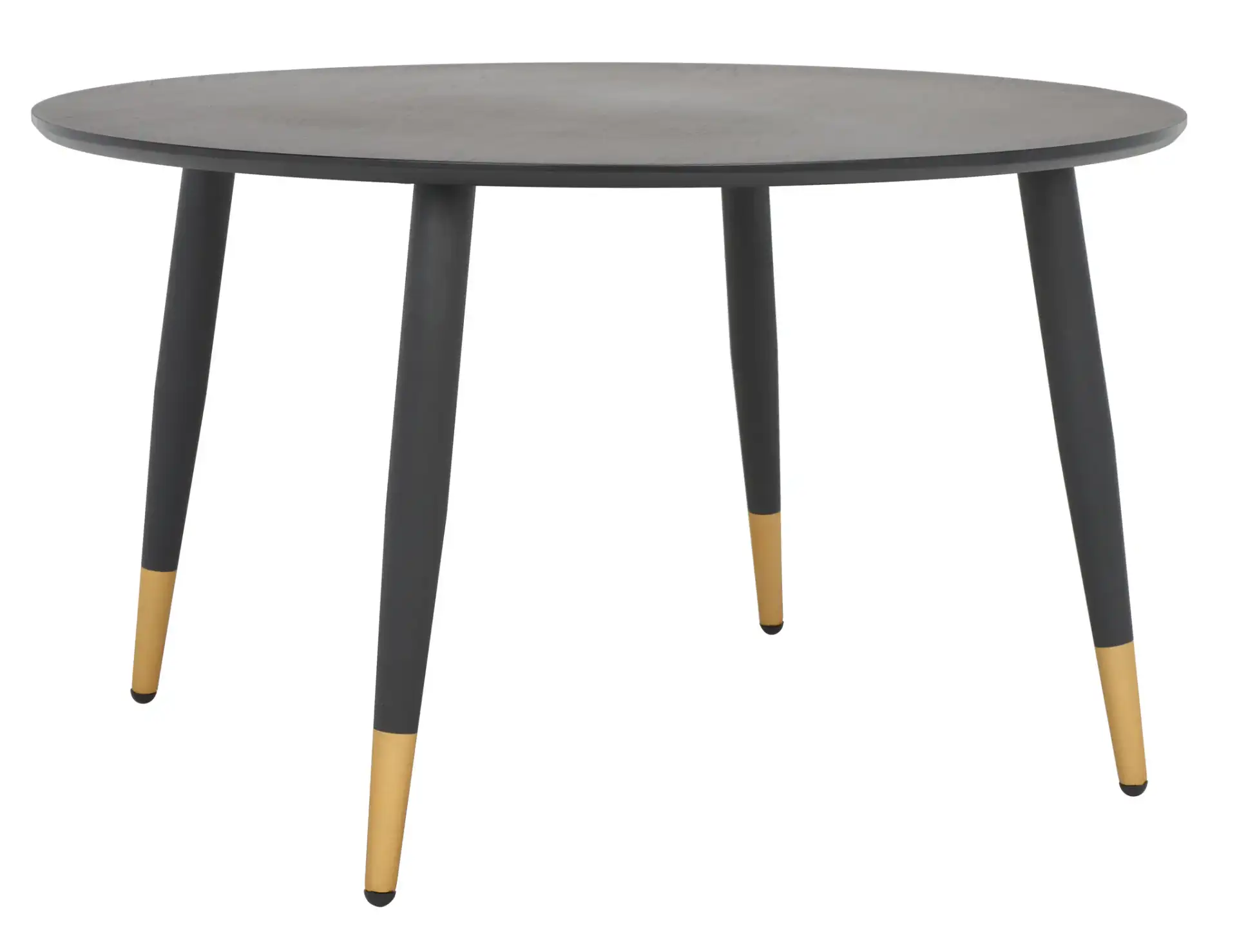 Beck Round Coffee Table in Black / Gold, detail view