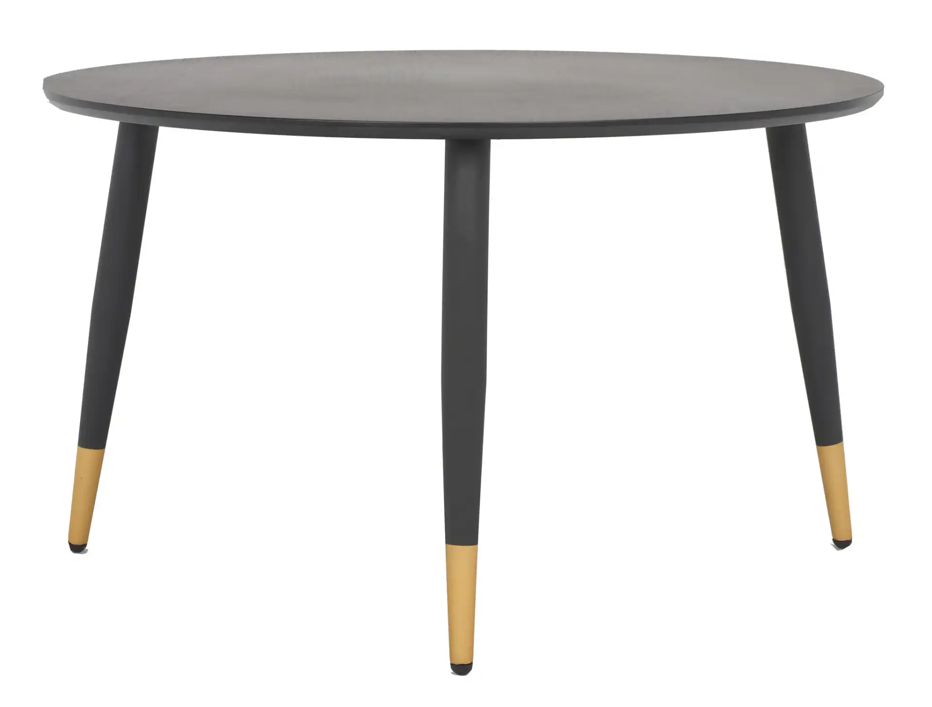 Beck Round Coffee Table in Black / Gold, detail view