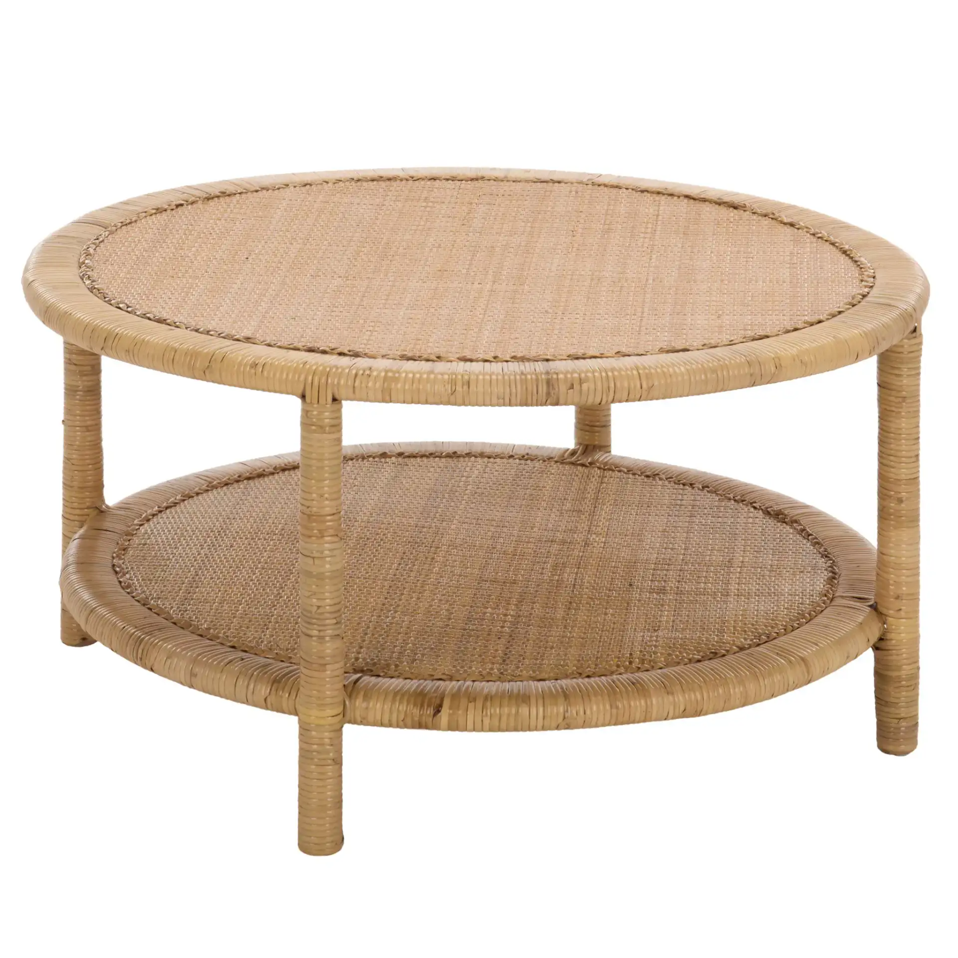 Akane Coffee Table With Shelf in Natural, detail view