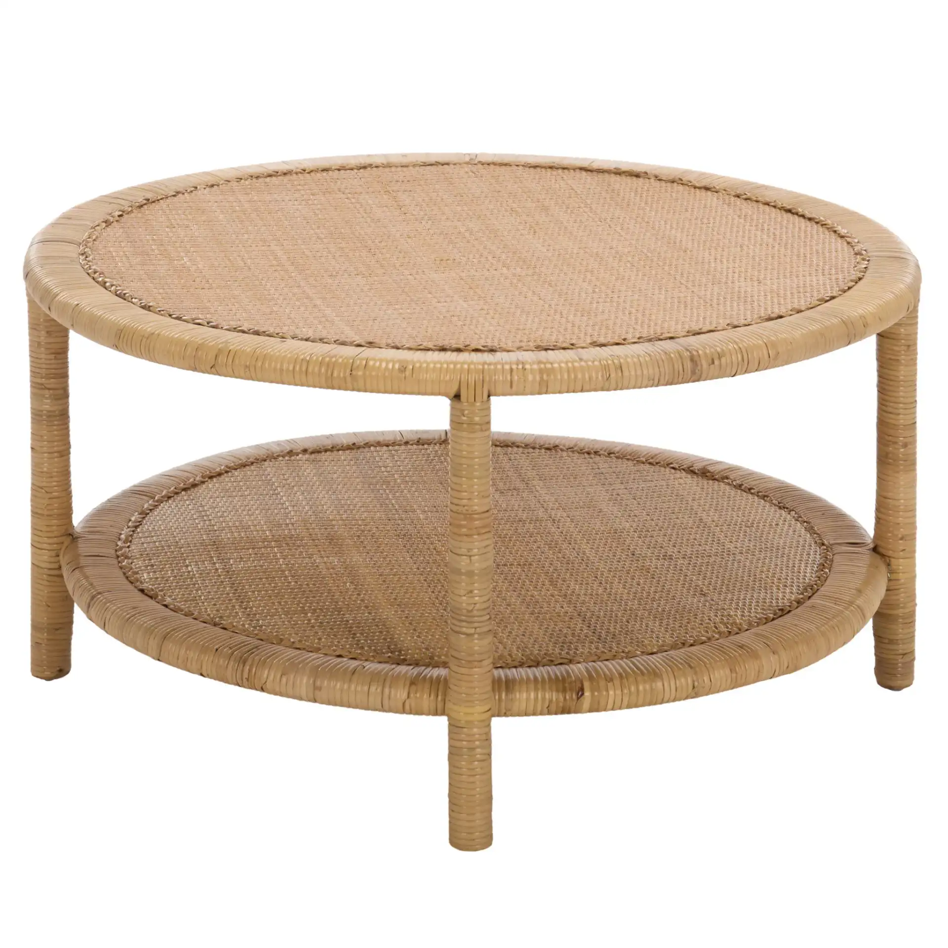 Akane Coffee Table With Shelf in Natural, detail view