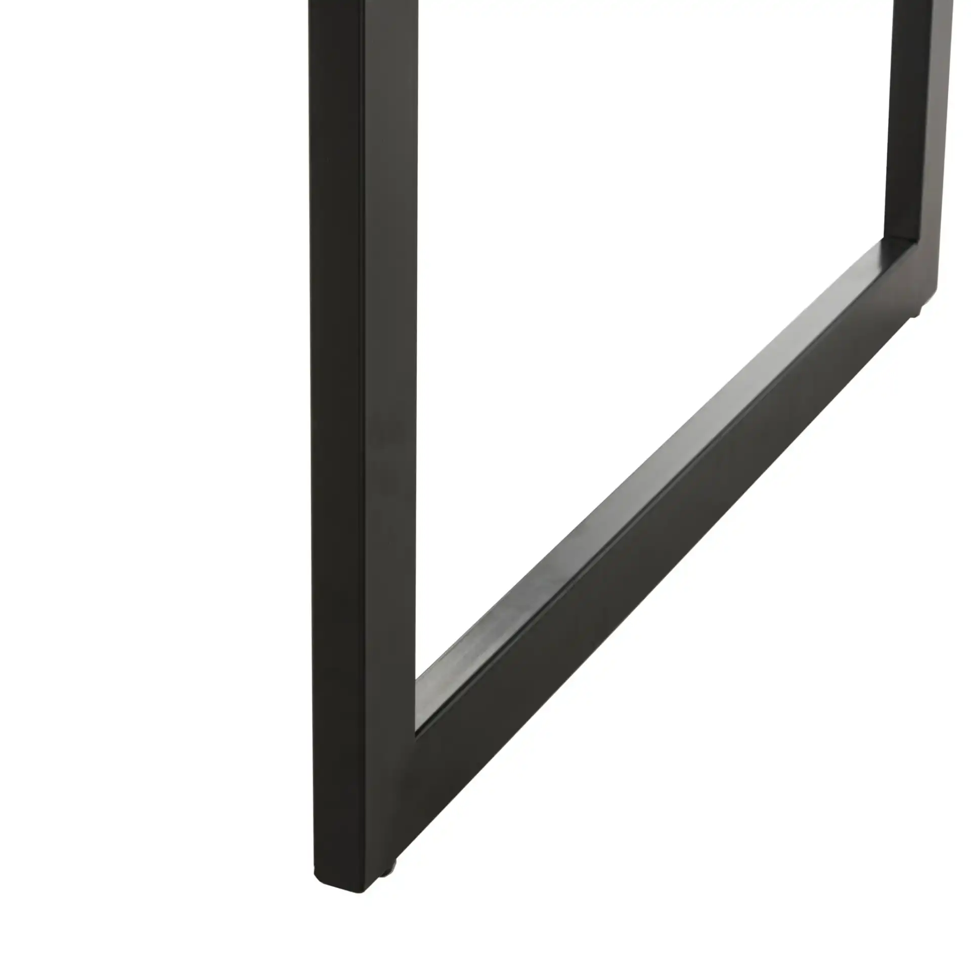 Zuri Coffee Table in White / Matte Black, detail view