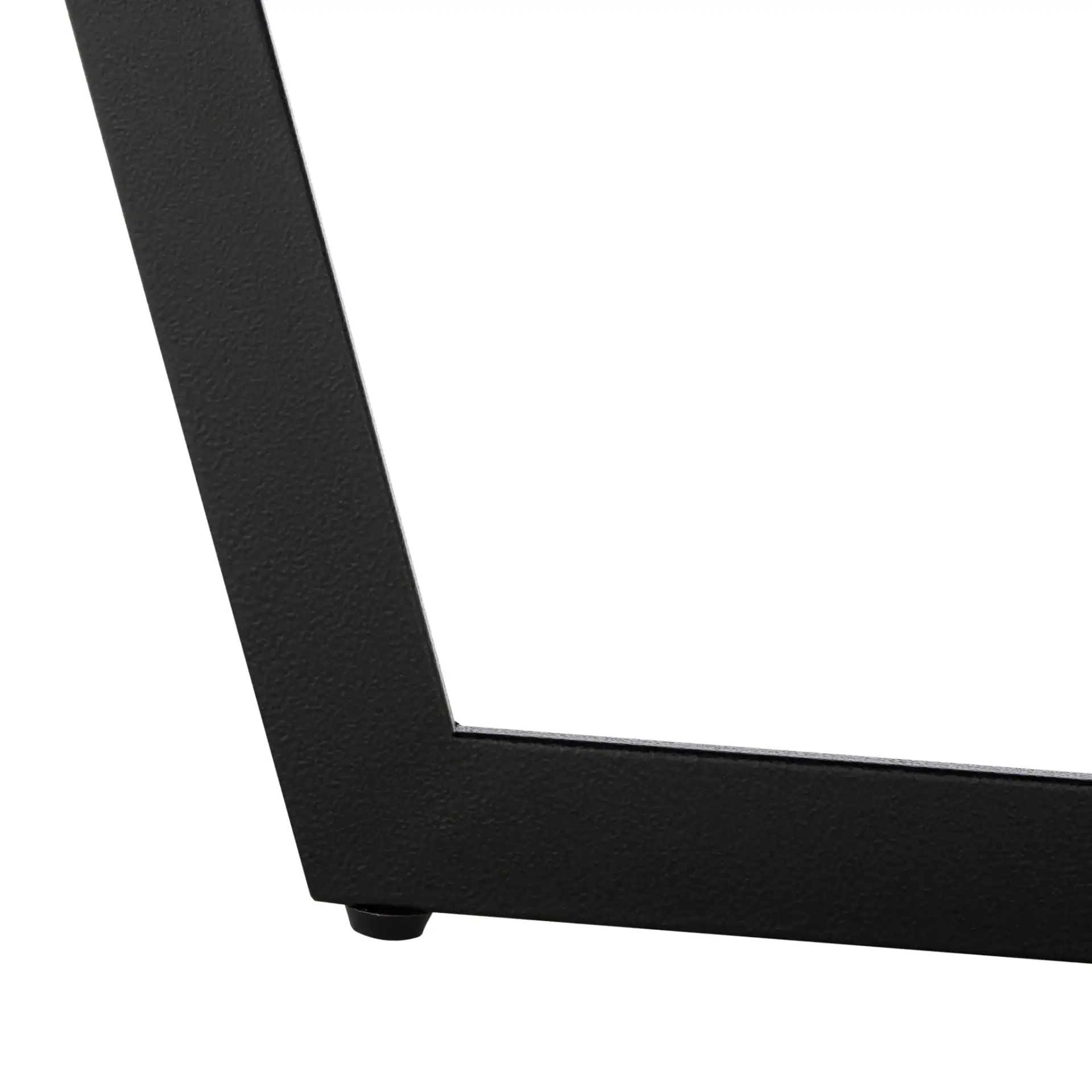Placido Oval Coffee Table in White Marble / Black, detail view