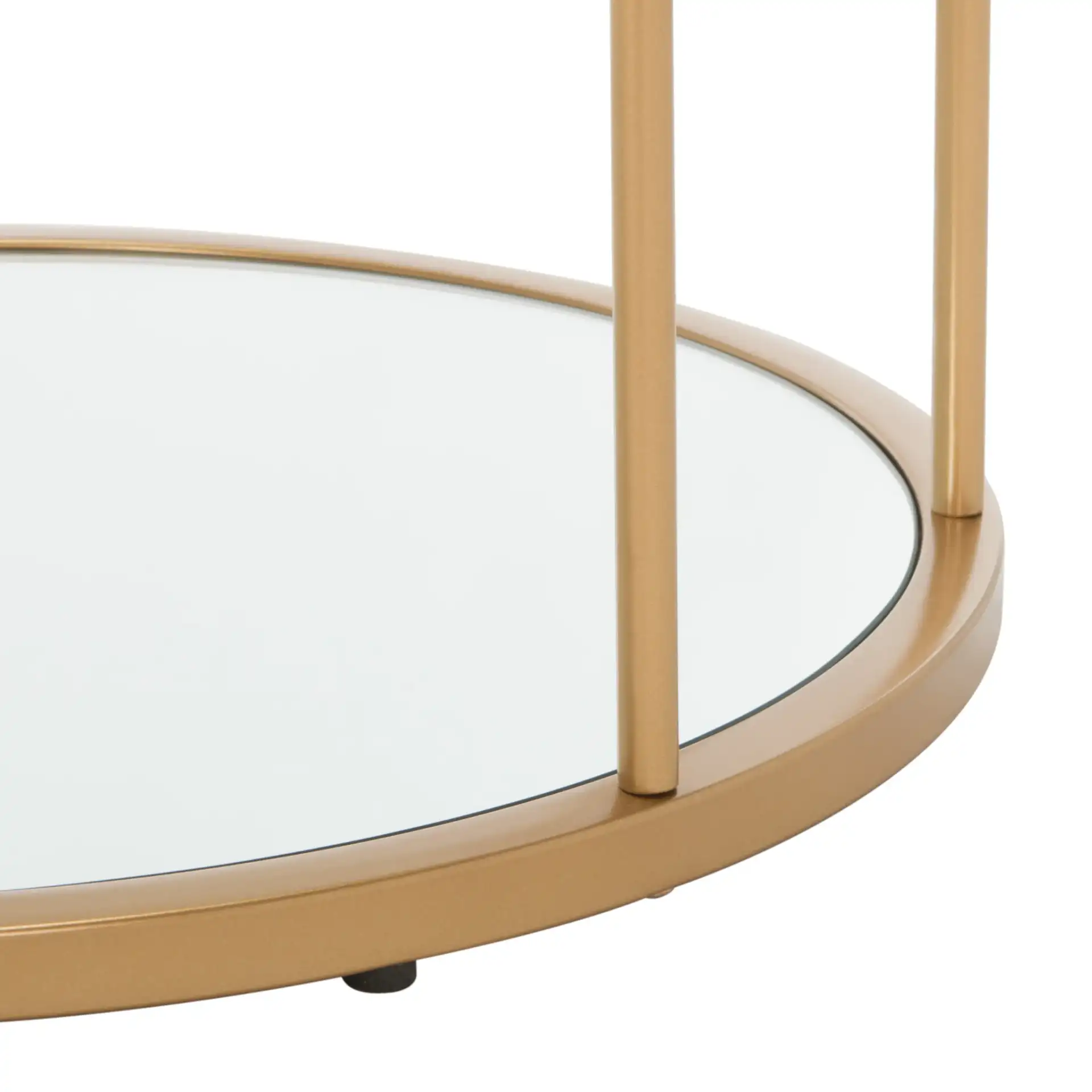 Layta Three-Shelf Coffee Table in Black / Clear, detail view
