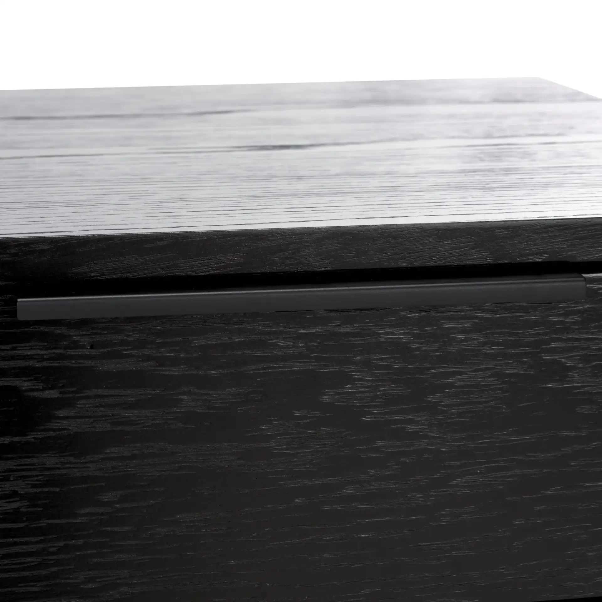 Pierre Two-Drawer Coffee Table in Black in a styled room