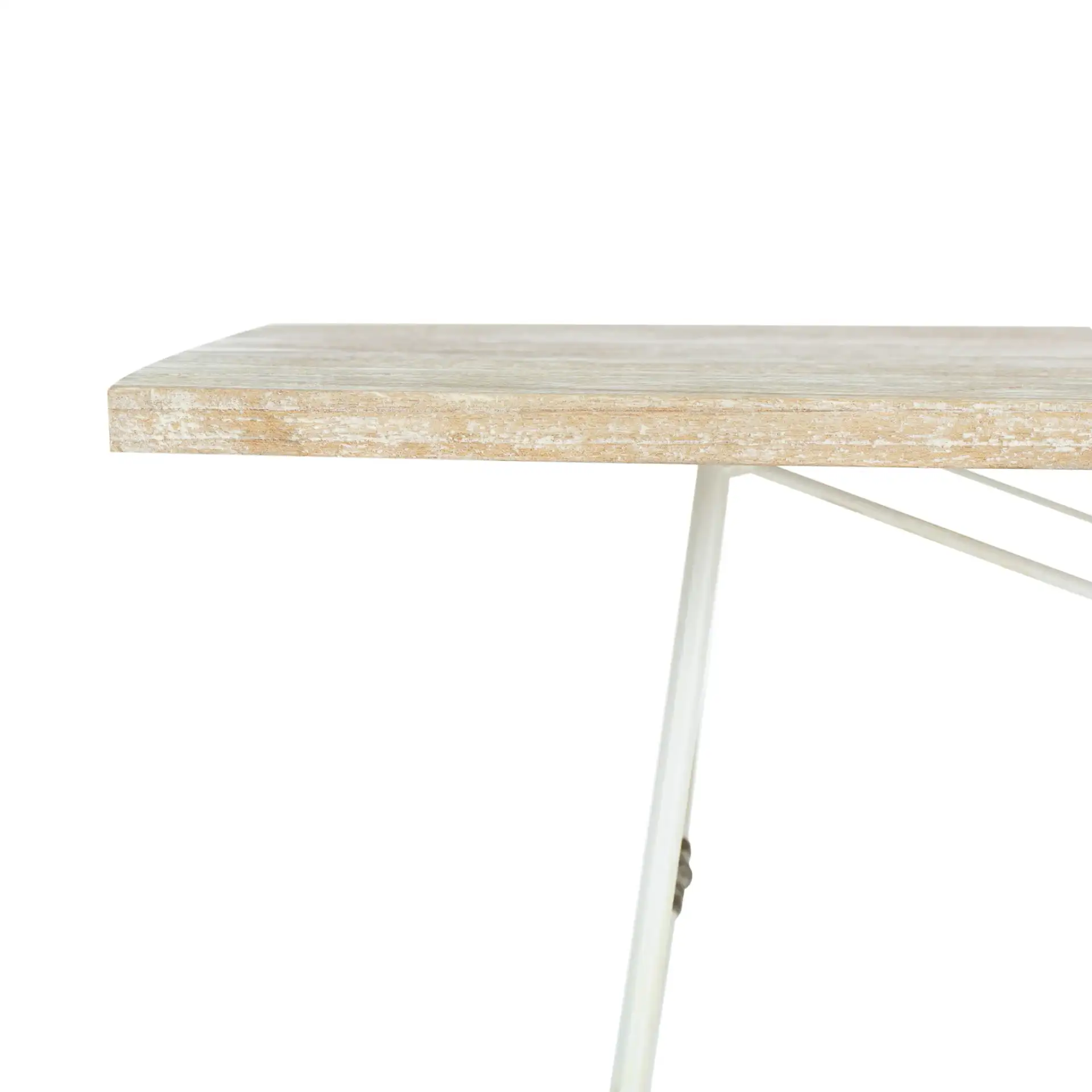 Cyprus Rectangle Coffee Table in Gray White Wash in a styled room
