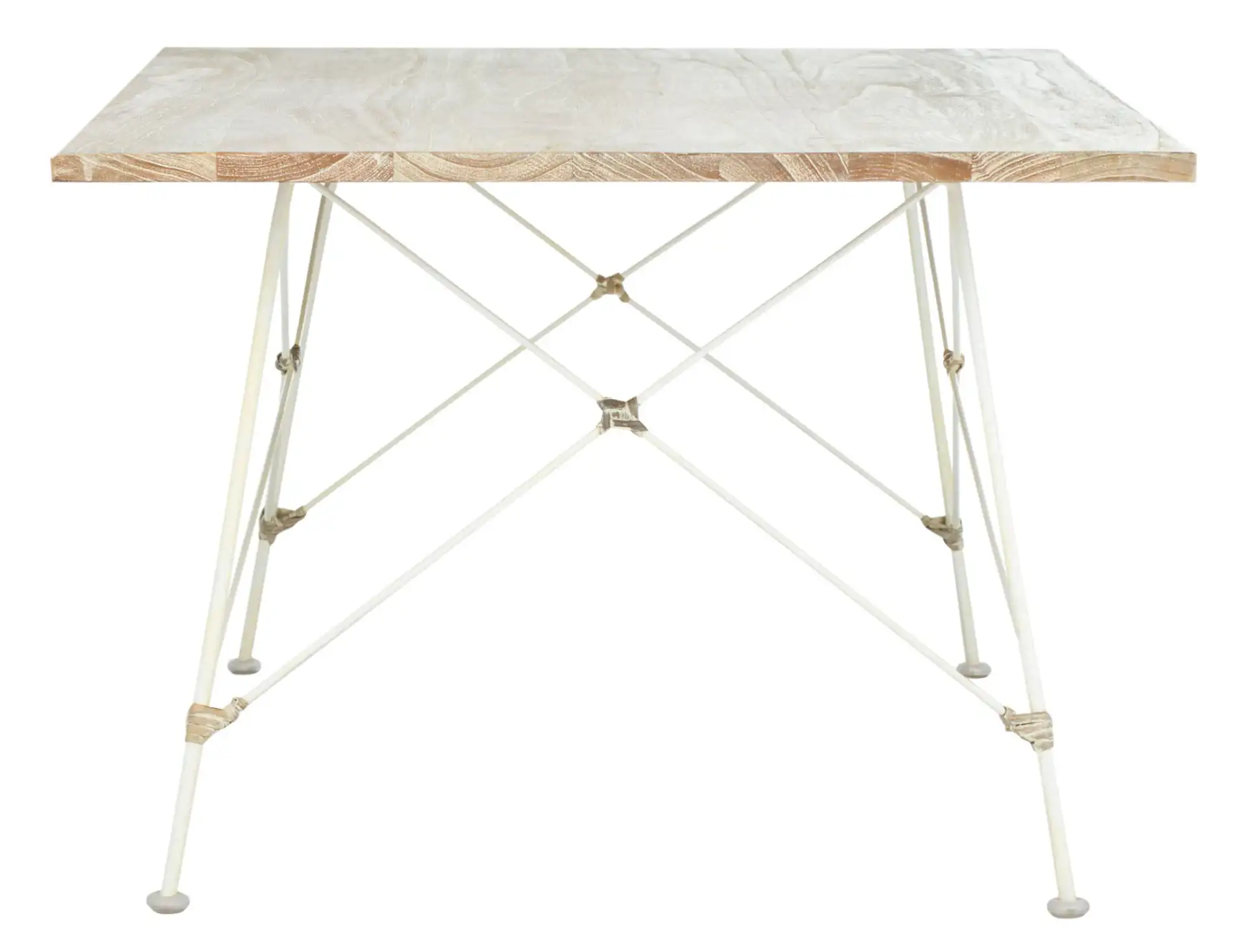 Cyprus Rectangle Coffee Table in Gray White Wash, detail view