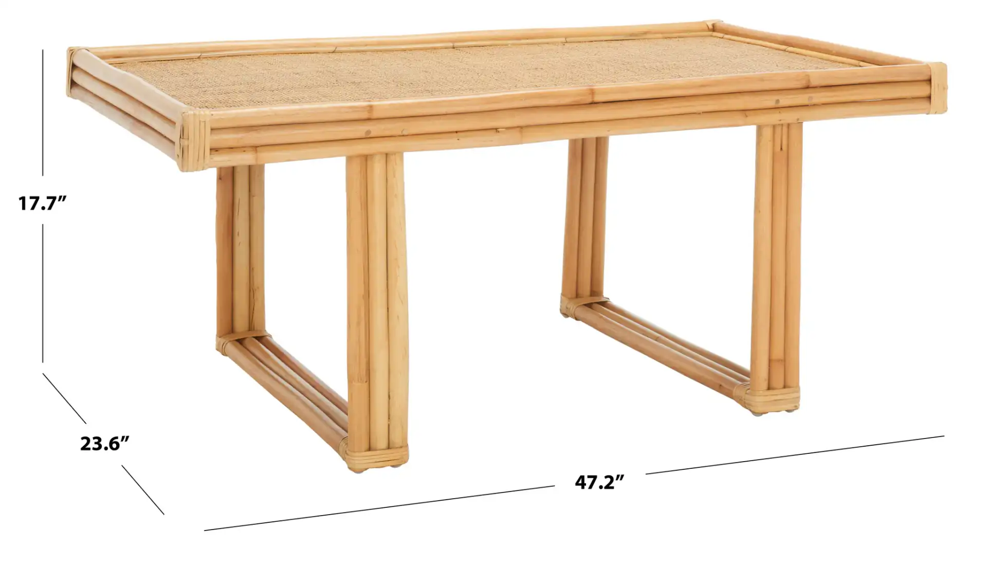 Juri Rectangle Coffee Table in Natural, detail view