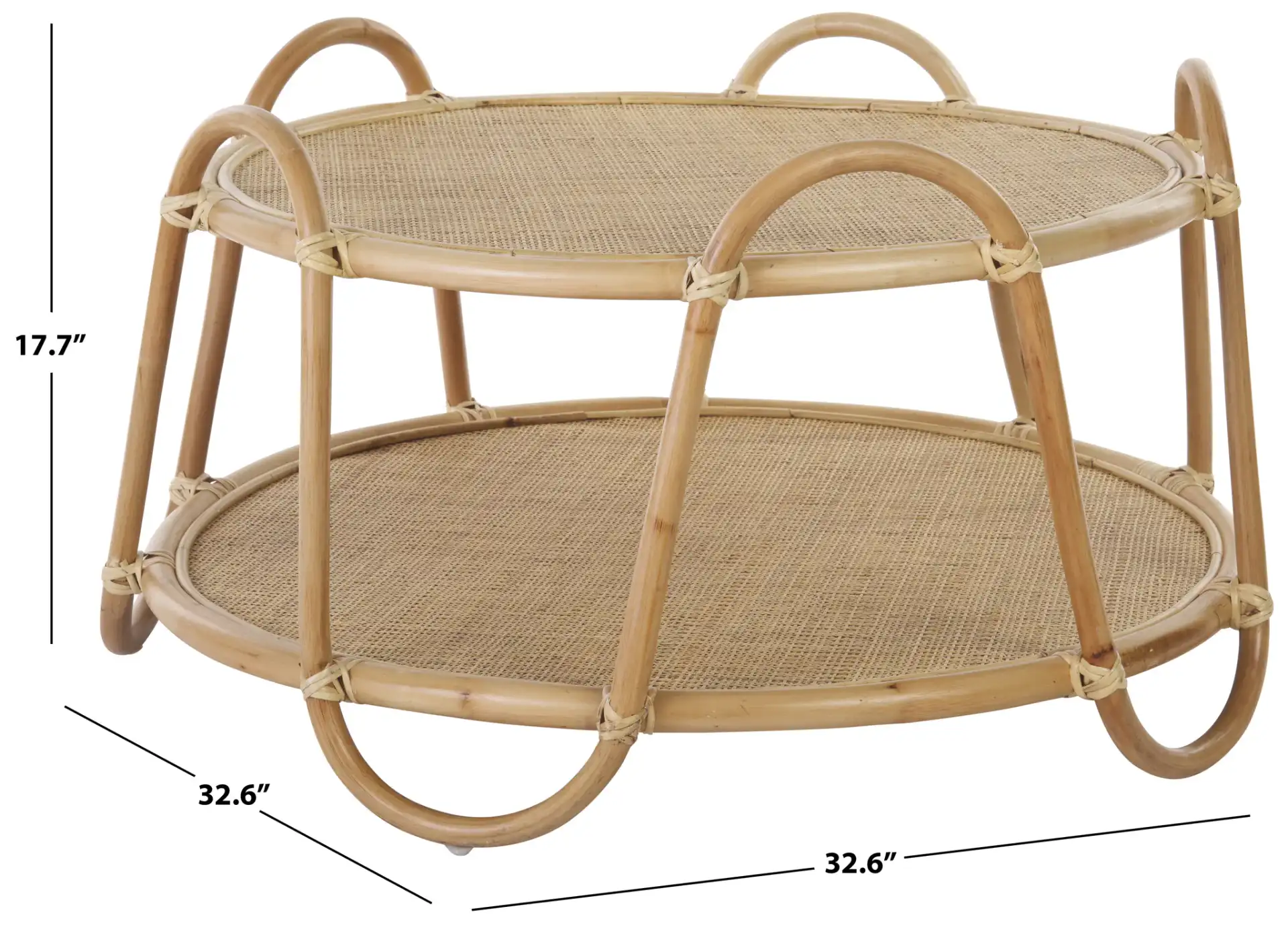 Althea Coffee Table in Natural, detail view
