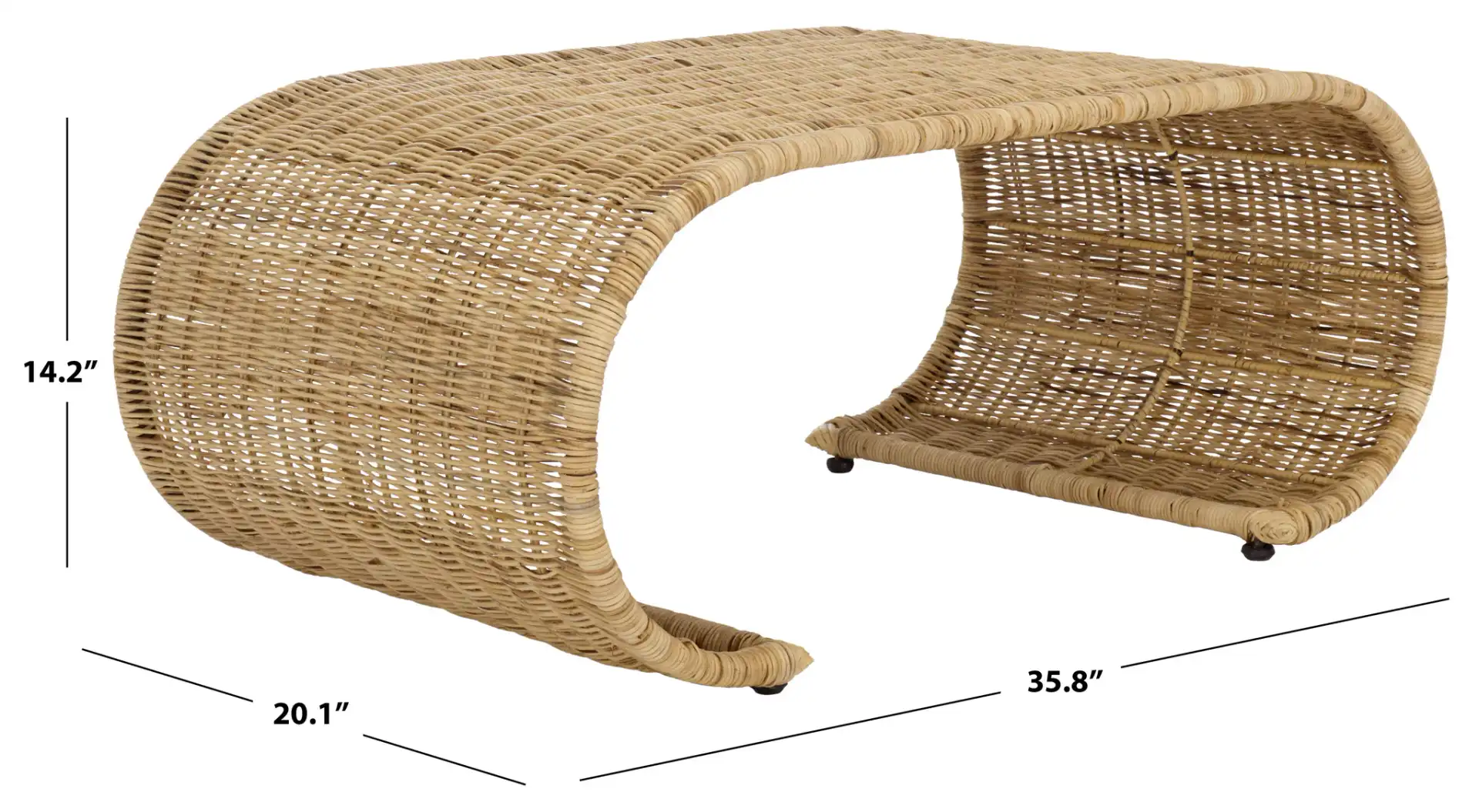 Tamo Coffee Table in Light Natural, detail view