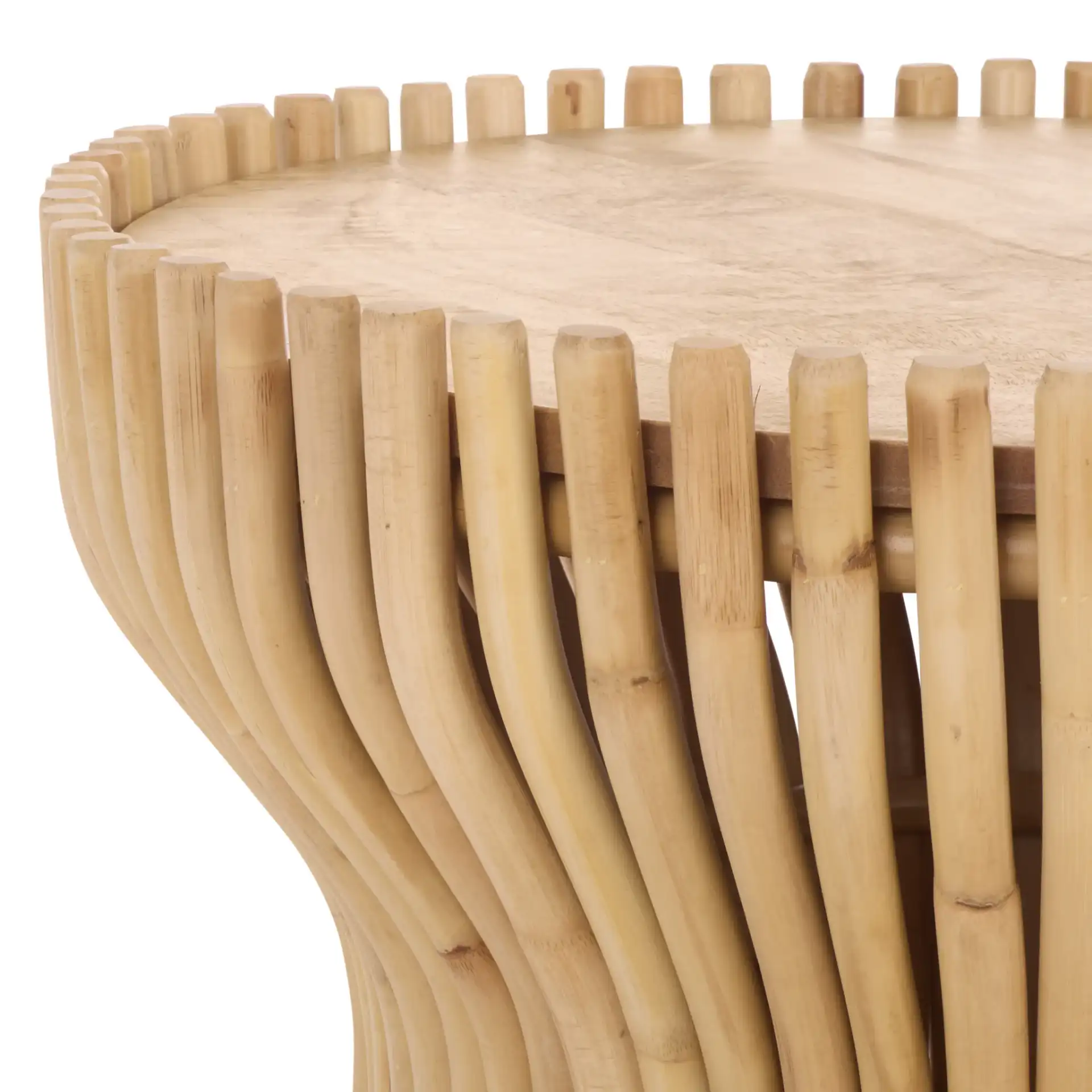 Arlianis Coffee Table in Light Natural / Light Mango Wo in a styled room