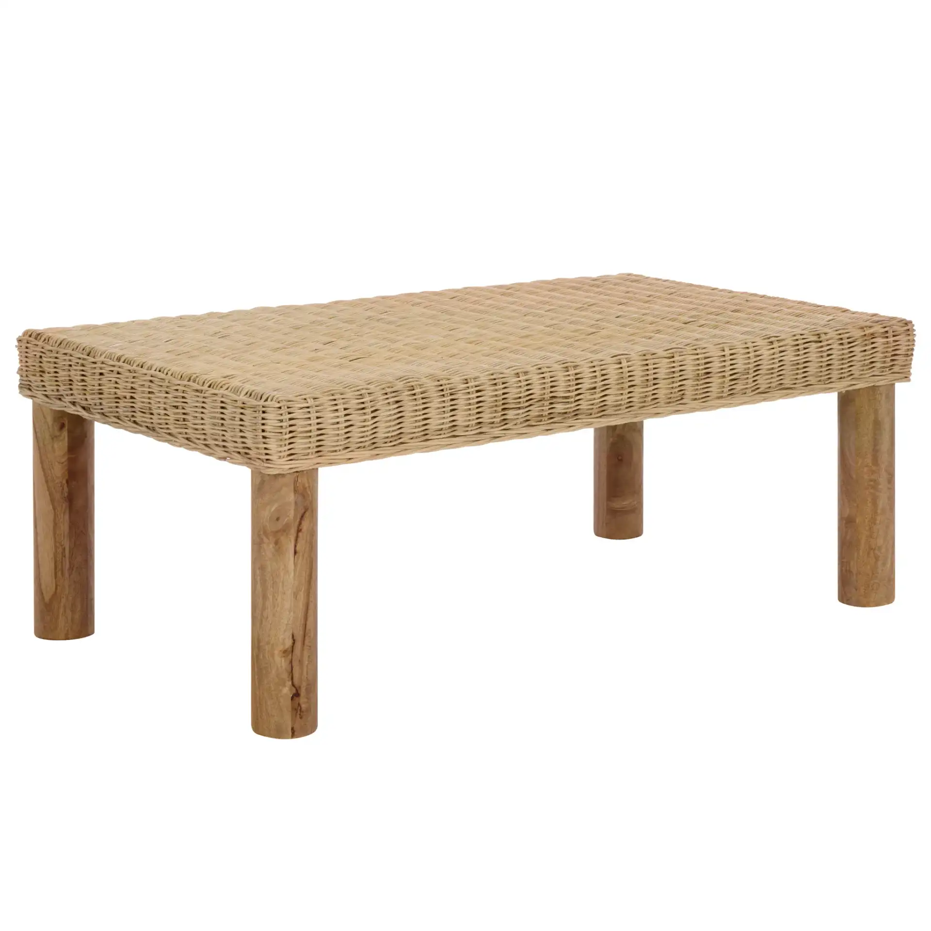 Shazza Weaved Coffee Table in Natural, detail view