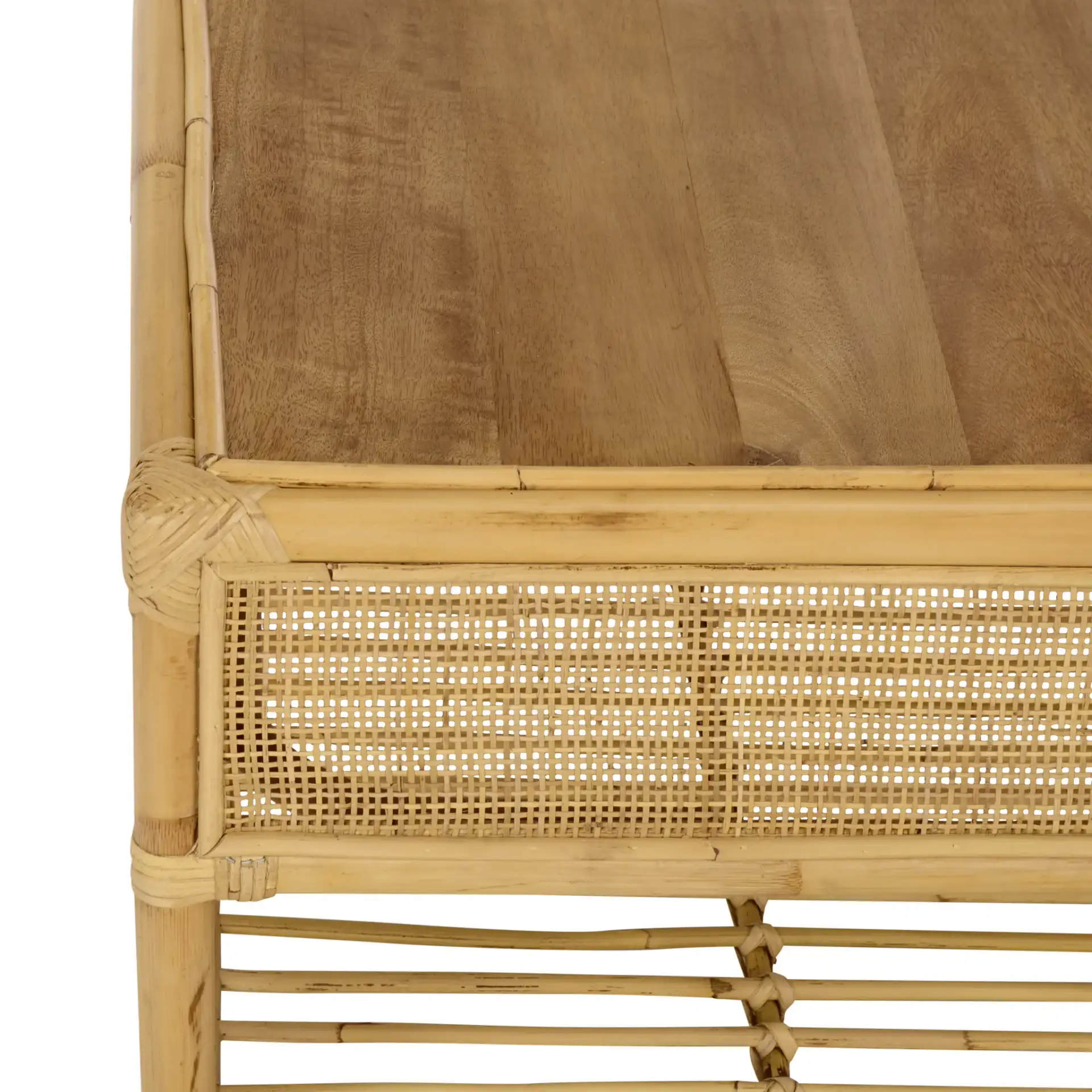 Webster Square Coffee Table in Natural in a styled room