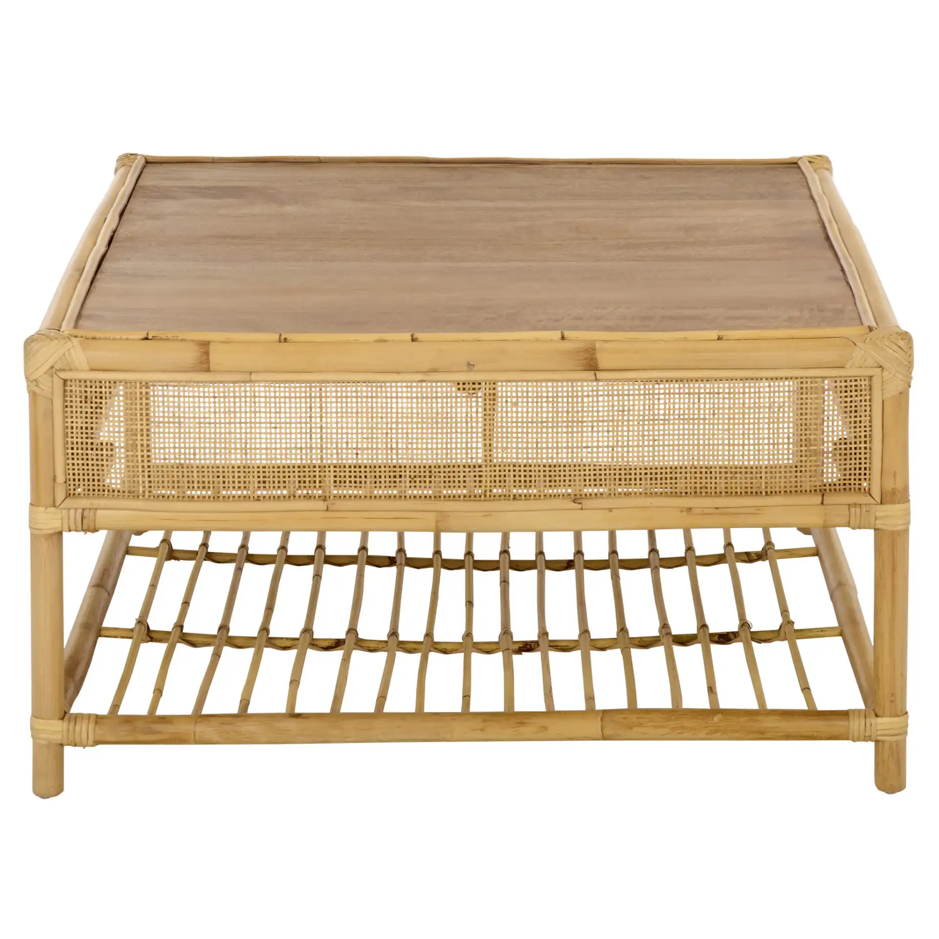 Webster Square Coffee Table in Natural, detail view