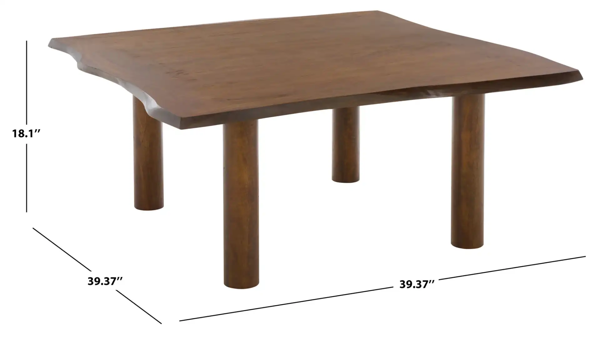 Banco Coffee Table in Antique Brown, detail view