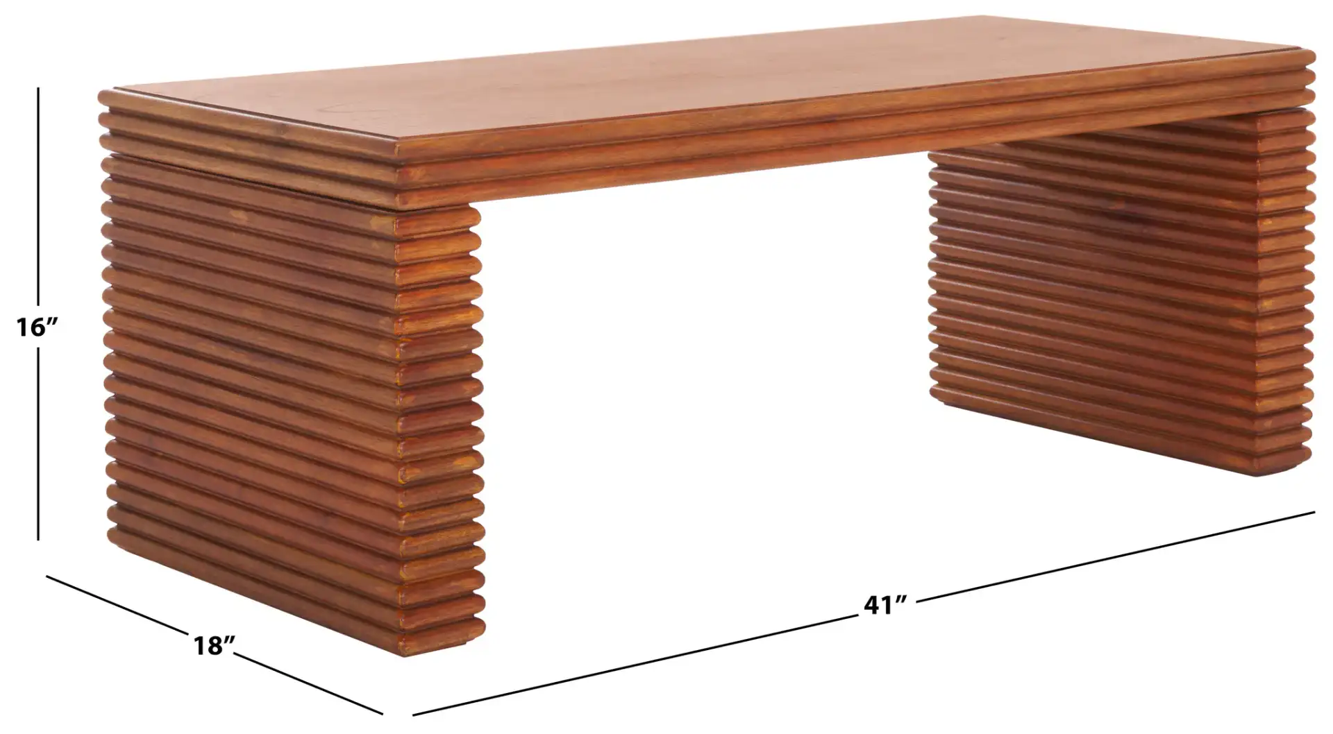 Virginie Coffee Table in Natural, detail view