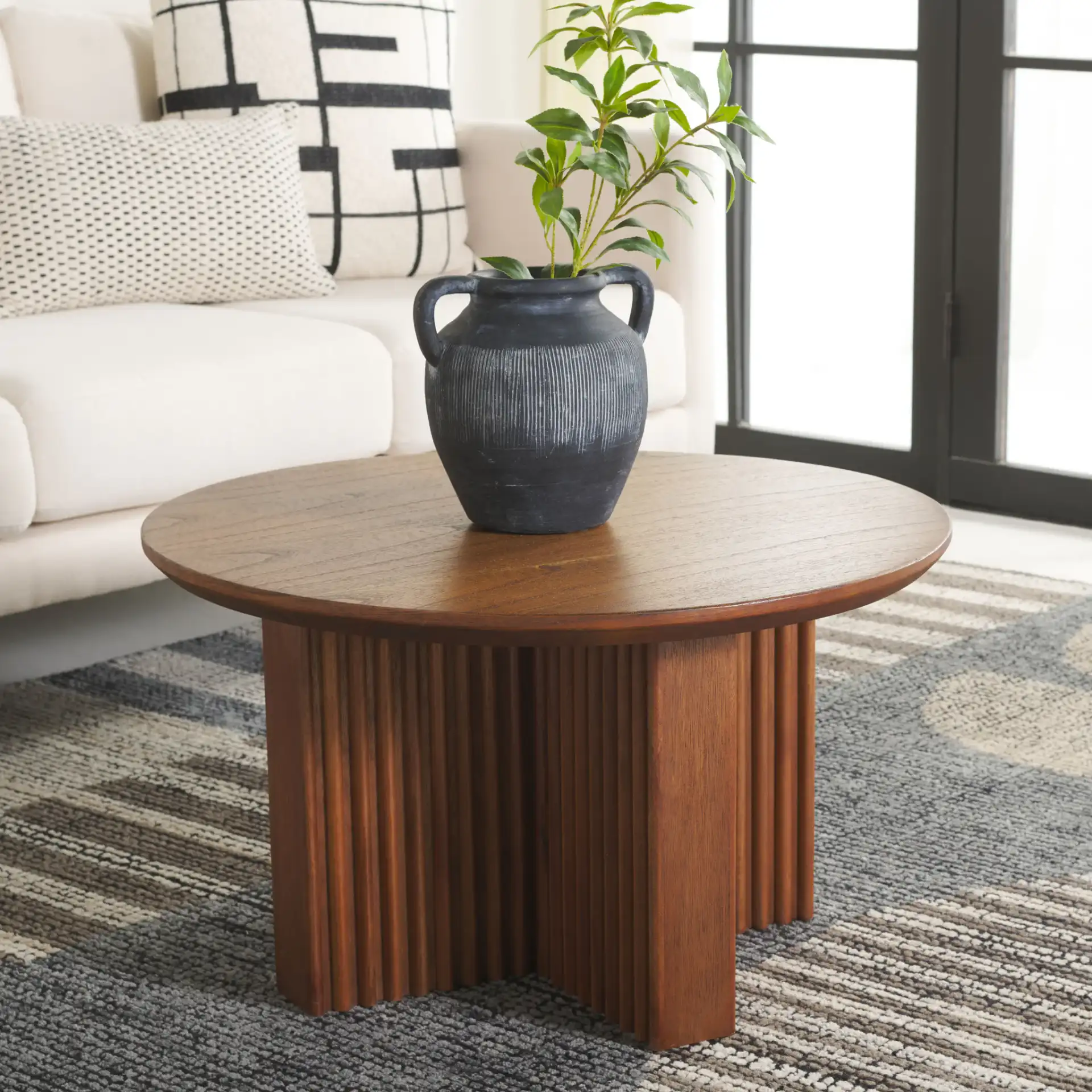 Dominic Coffee Table in Natural in a styled room
