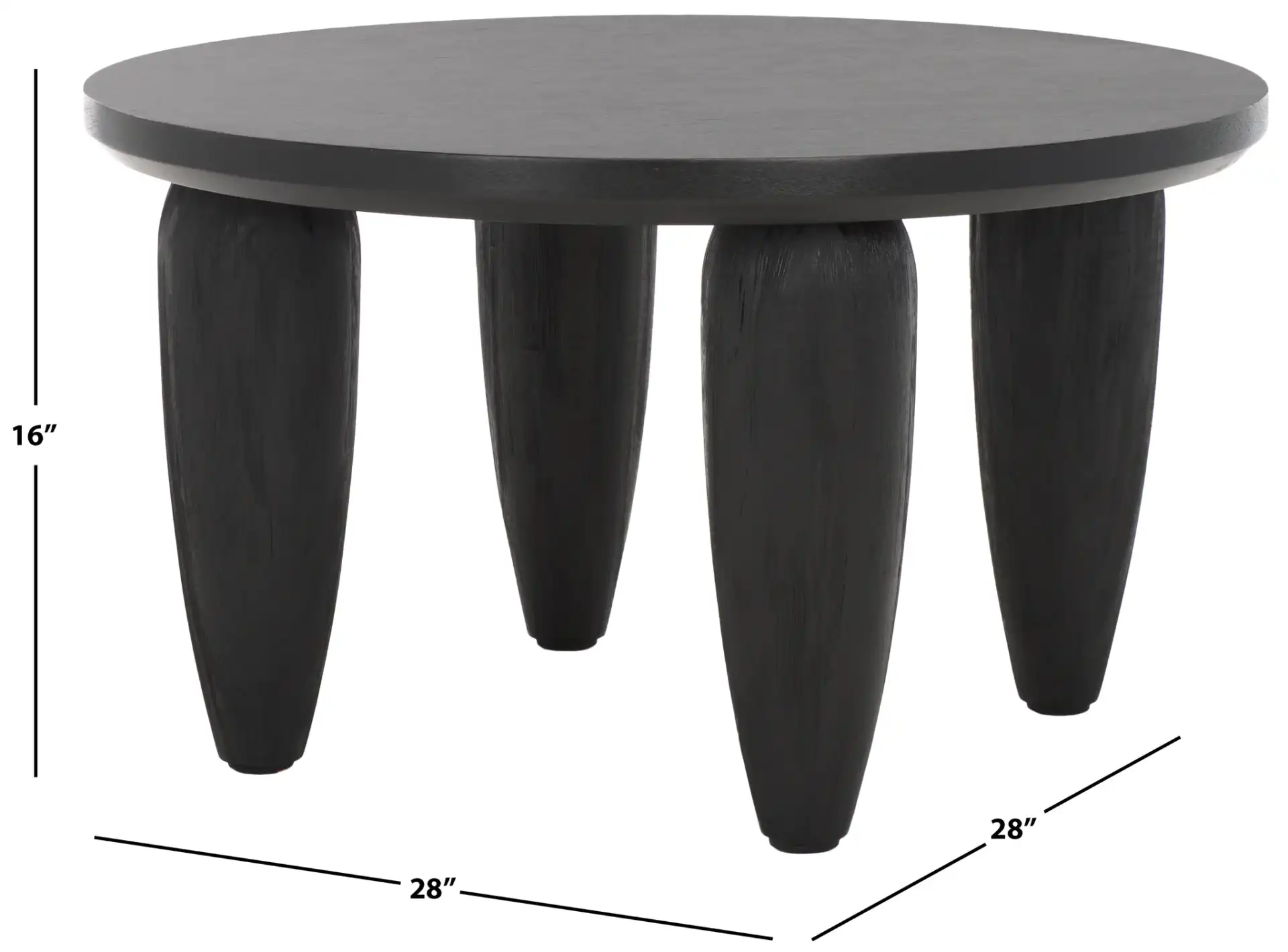 Marthe Coffee Table in Black, detail view