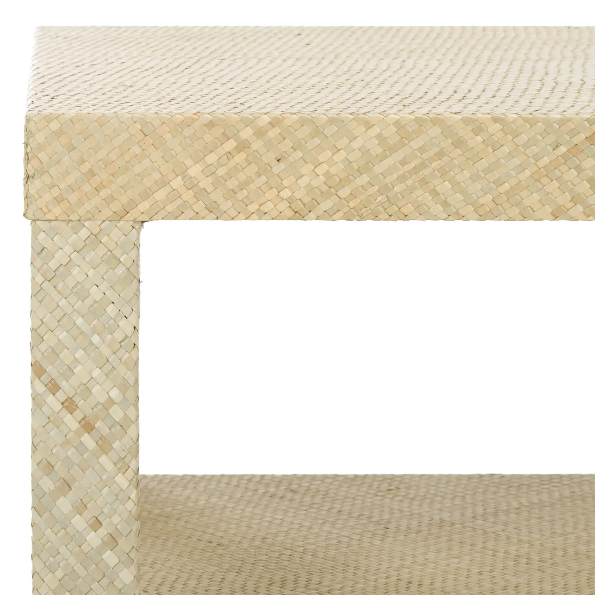 Apis Raffia Coffee Table in Natural in a styled room
