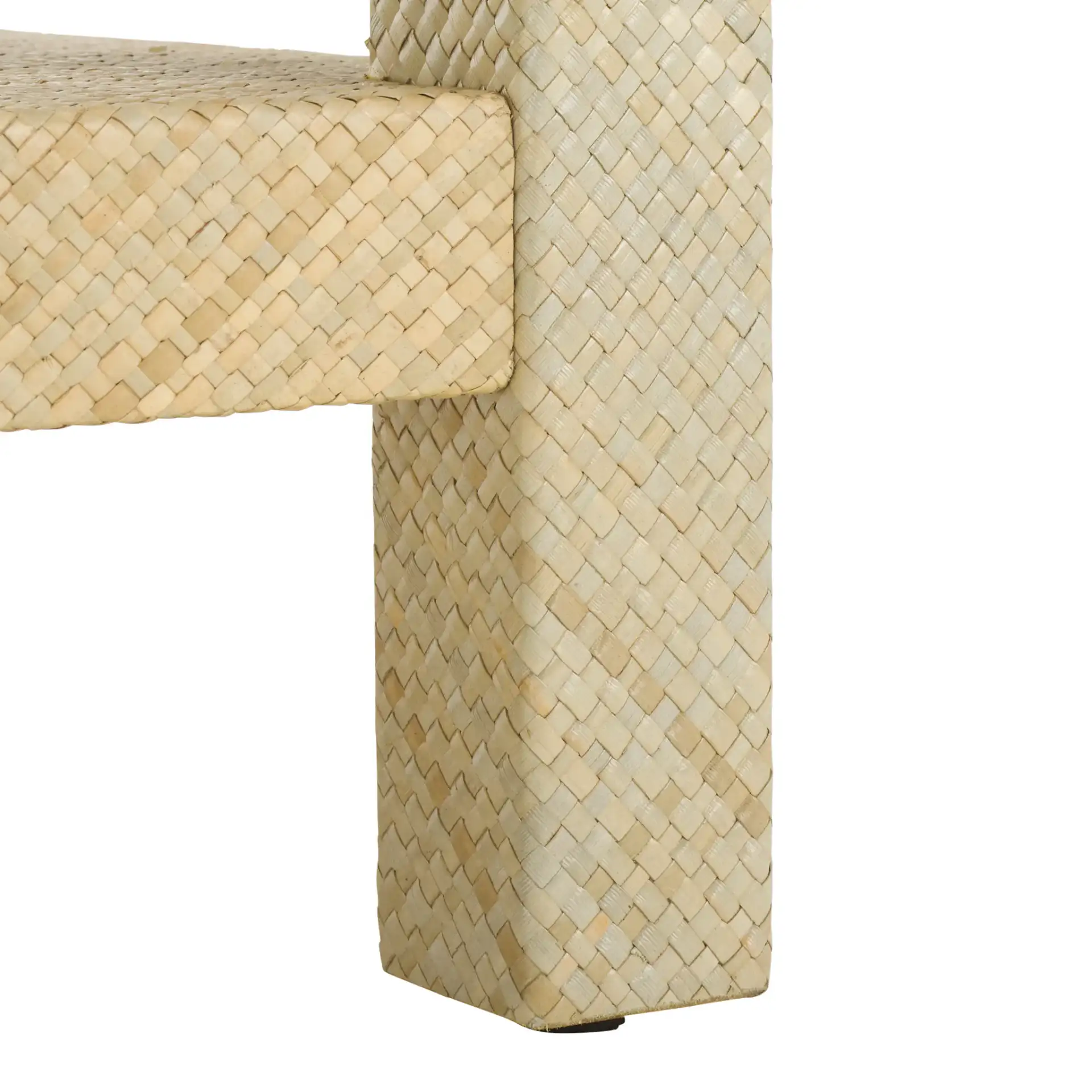 Apis Raffia Coffee Table in Natural, detail view