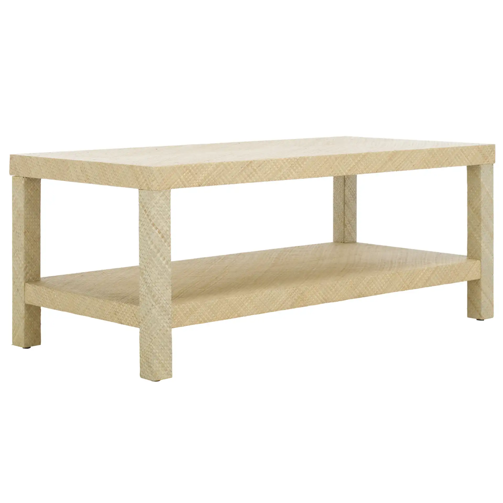 Apis Raffia Coffee Table in Natural, detail view