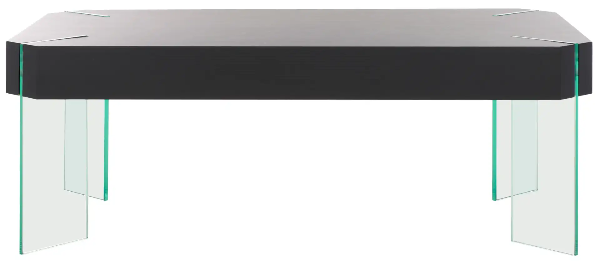 Katelyn Coffee Table in Black Stripe / Clear