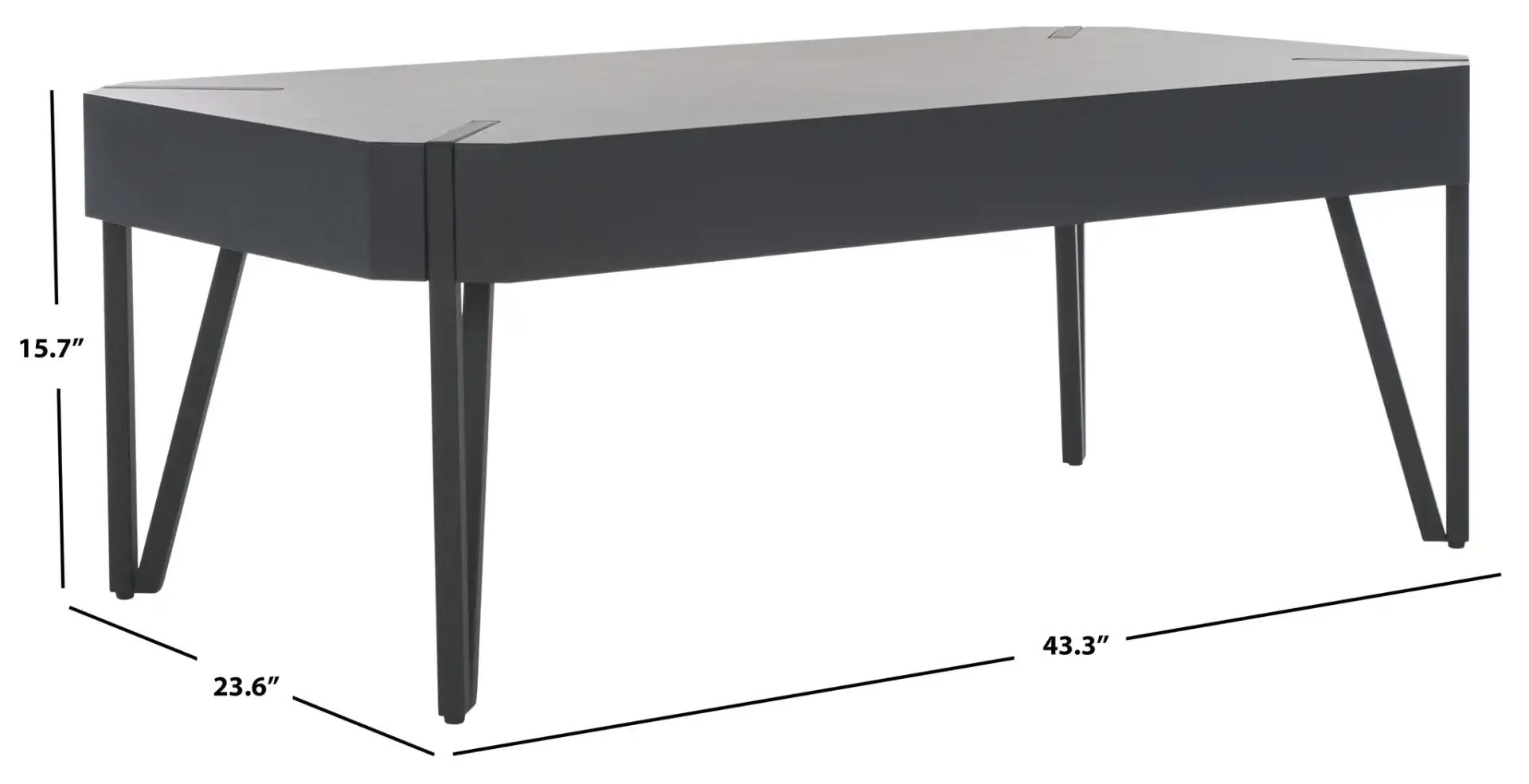 Liann Coffee Table in Black, detail view