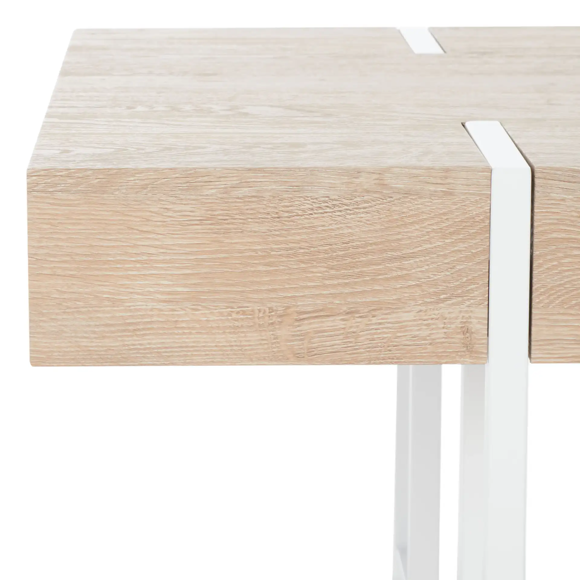 Aberton Coffee Table in Natural / White in a styled room