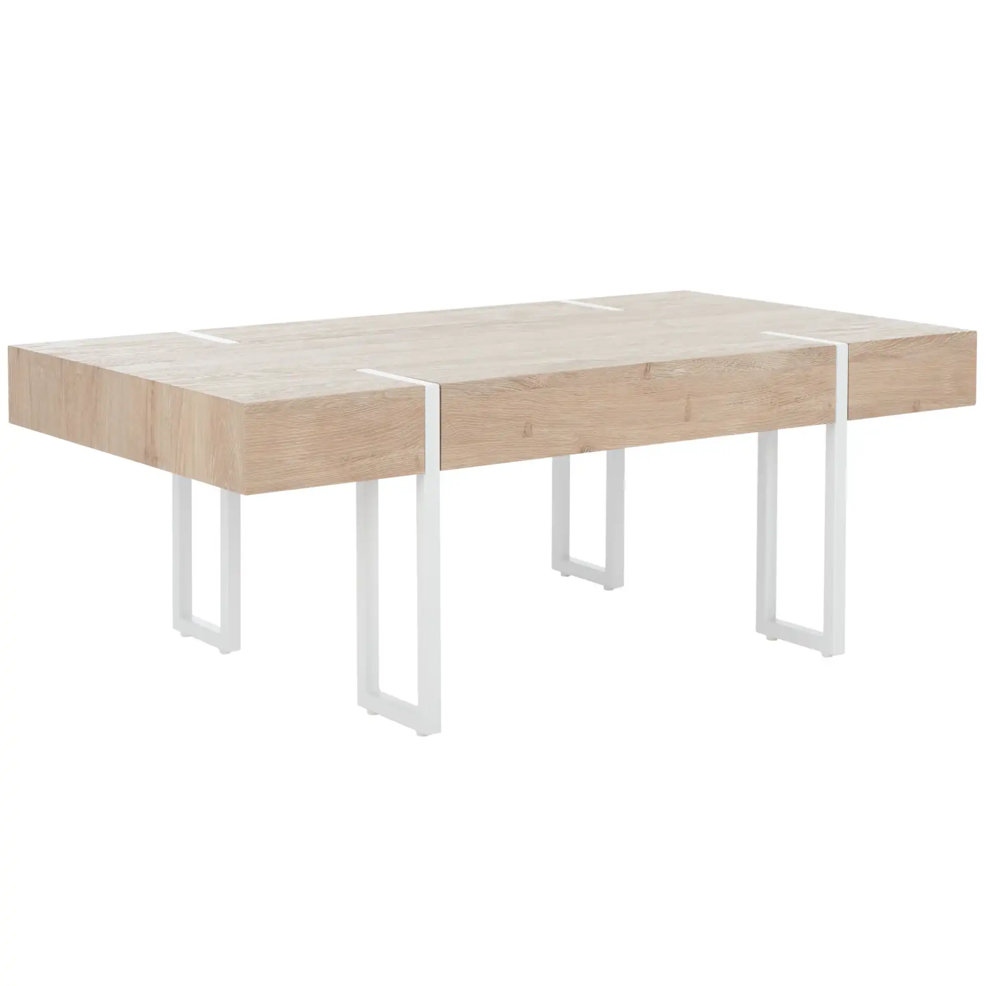 Aberton Coffee Table in Natural / White, detail view