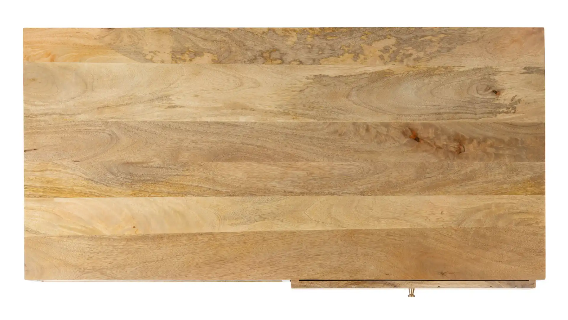 Marigold Coffee Table in Natural / Brass, detail view