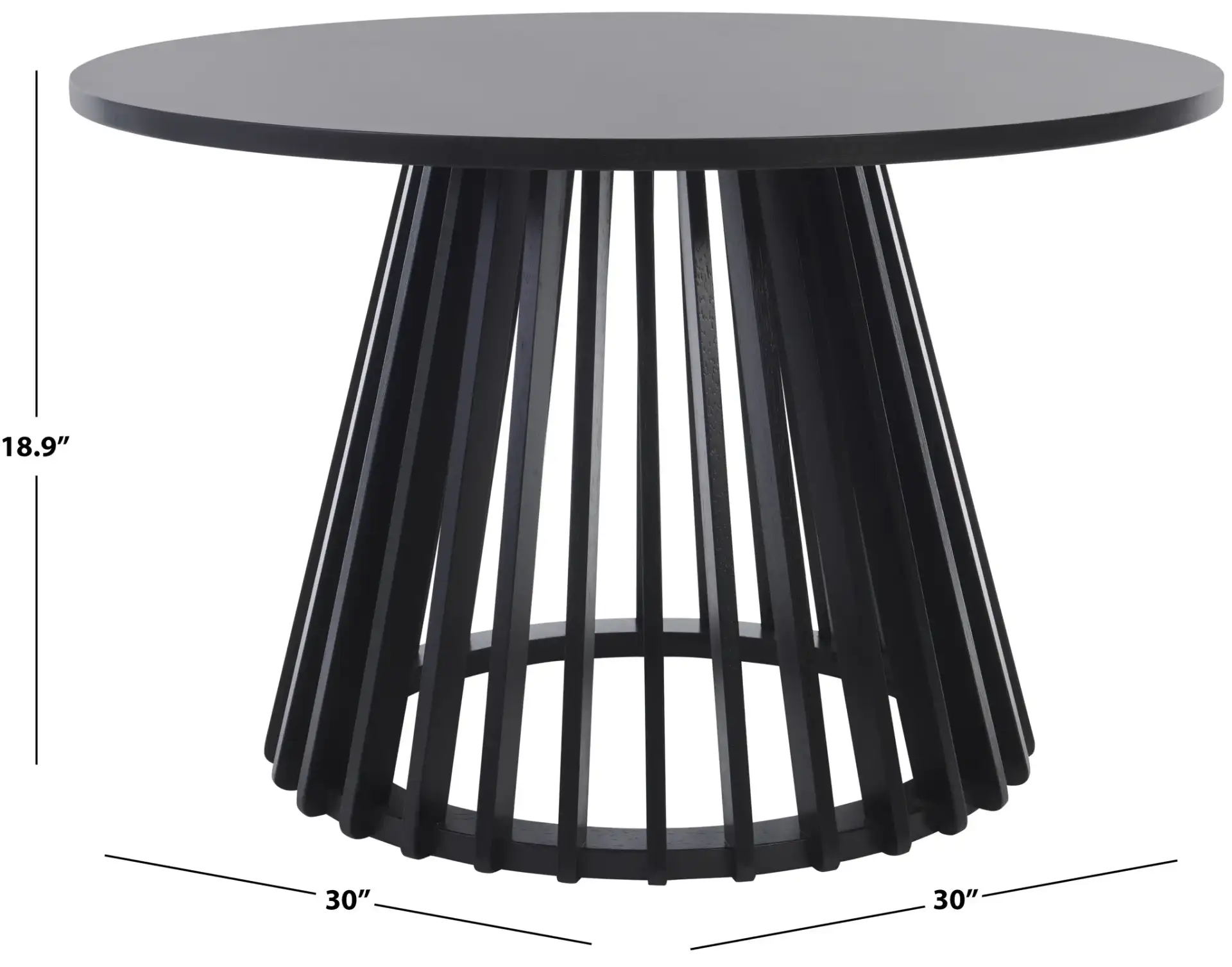 Cassio Coffee Table in Black, detail view