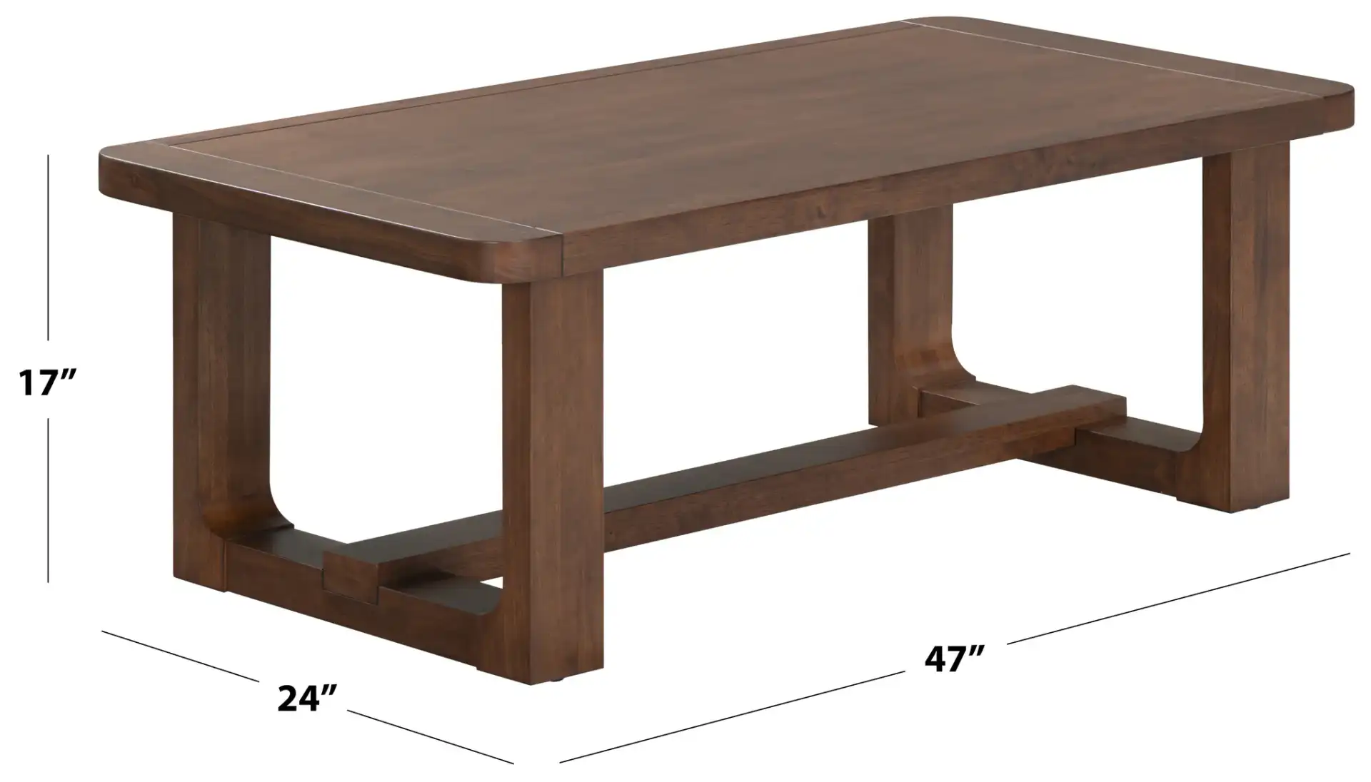 Jaromir Coffee Table in Dark Walnut, detail view
