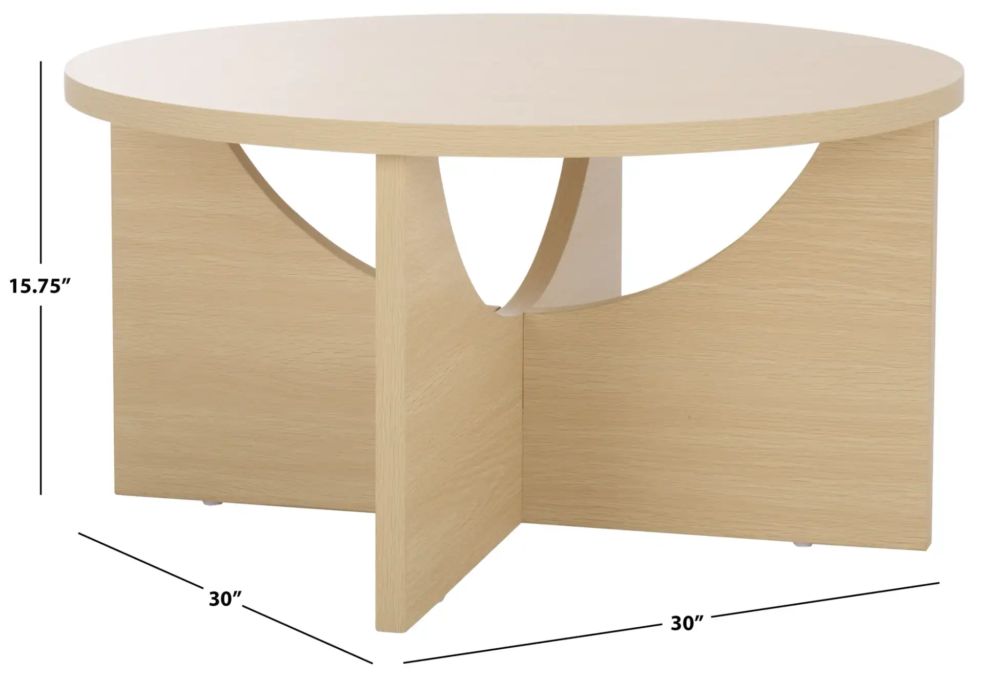 Elgin Coffee Table in Sand, detail view