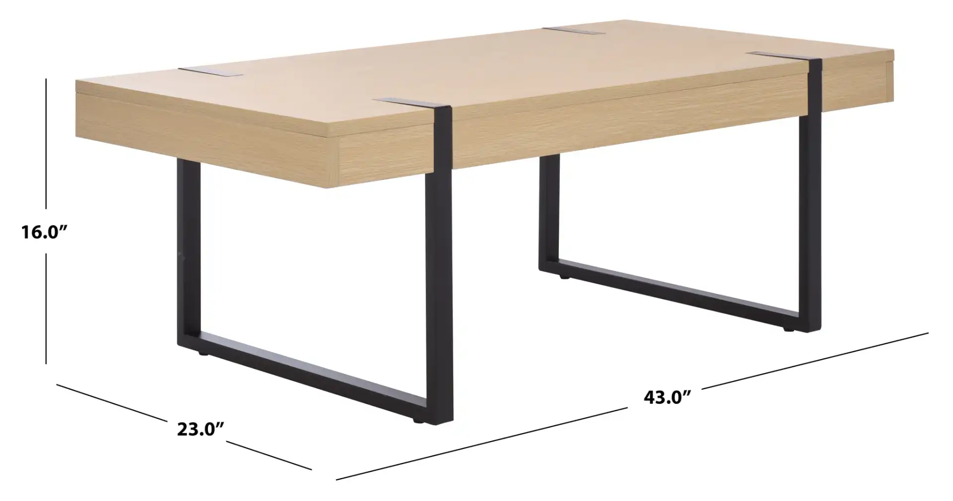 Klausner Coffee Table in Sand / Black, detail view