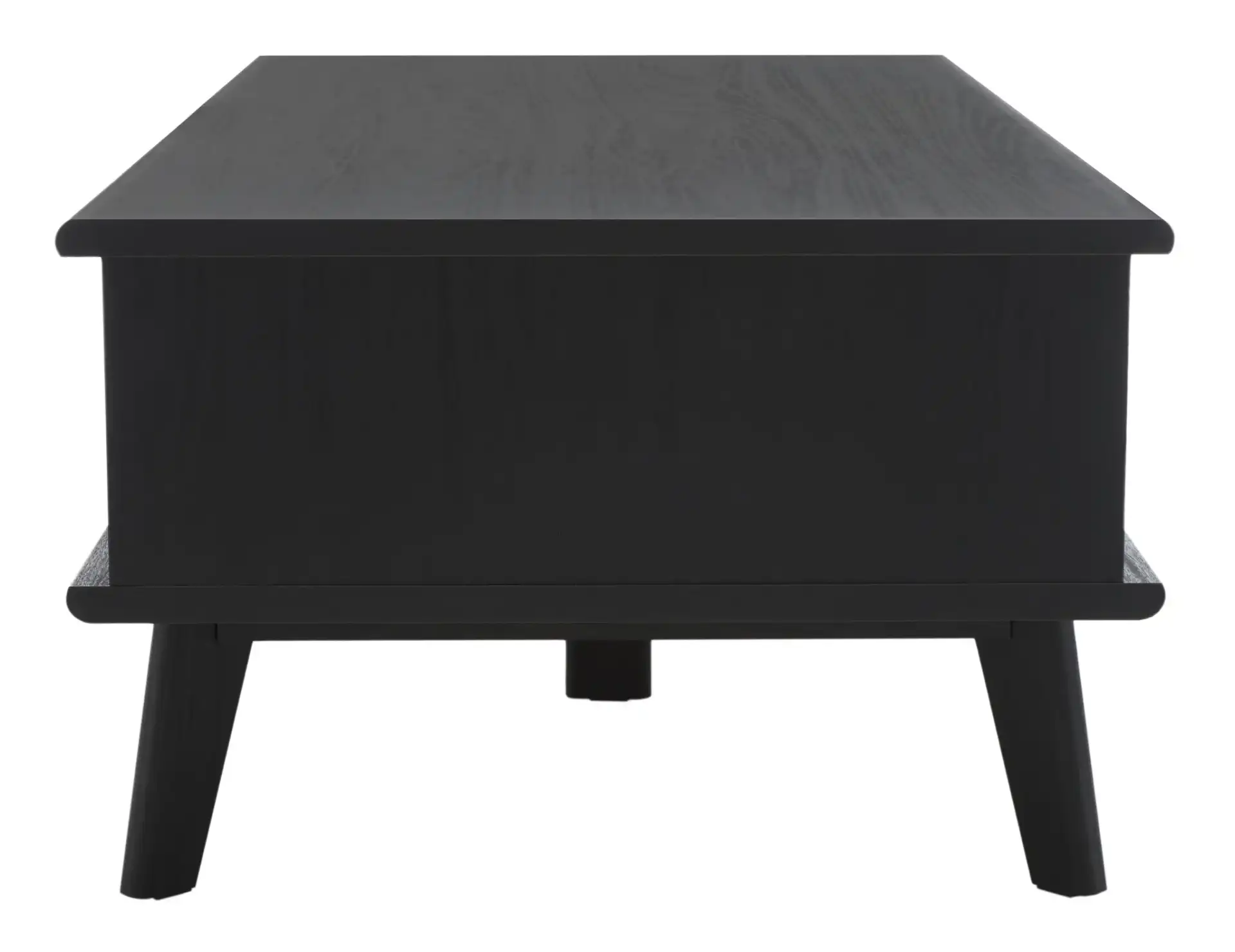 Rori Two-Door Coffee Table in Black, detail view