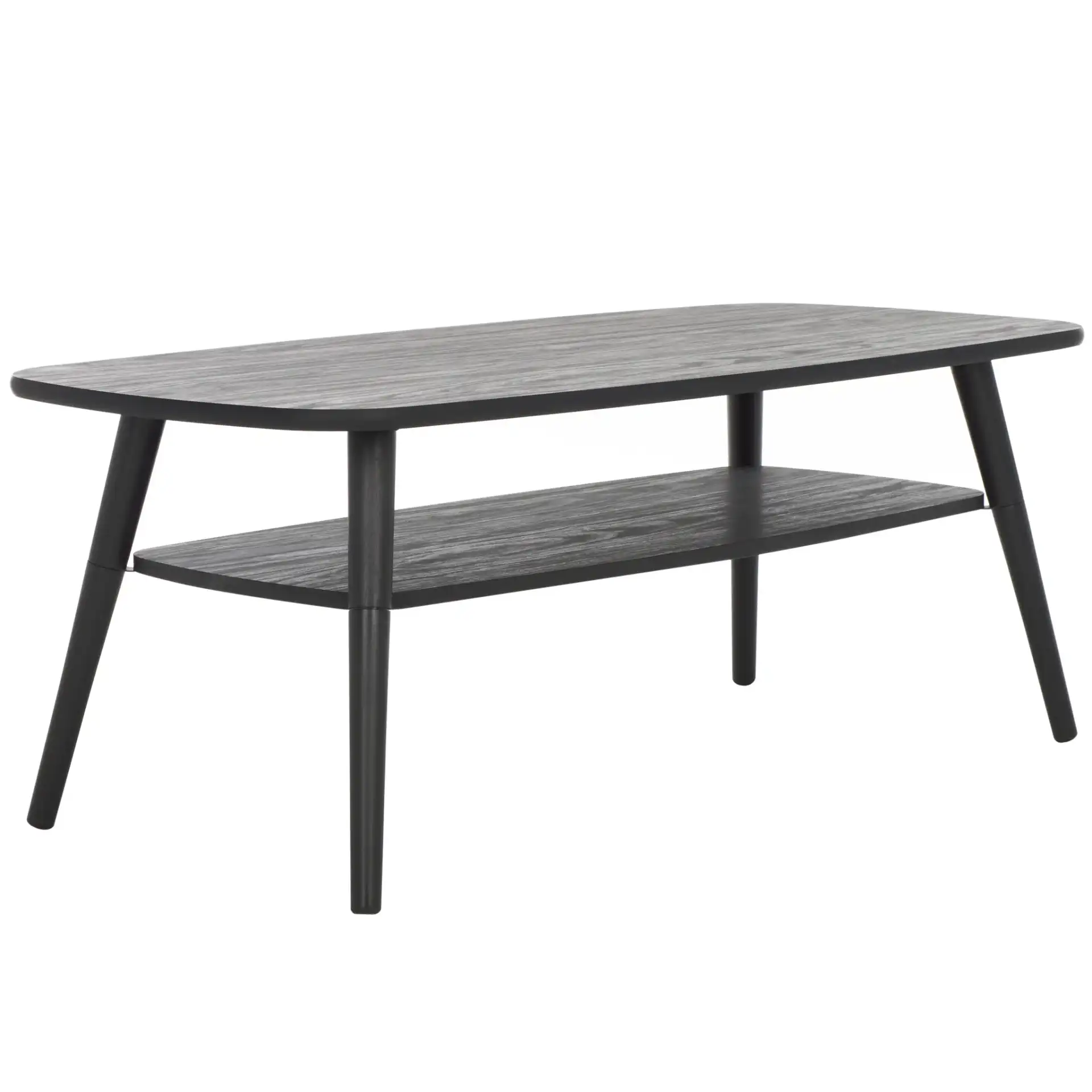 Karou Two-Tier Coffee Table in Black, detail view