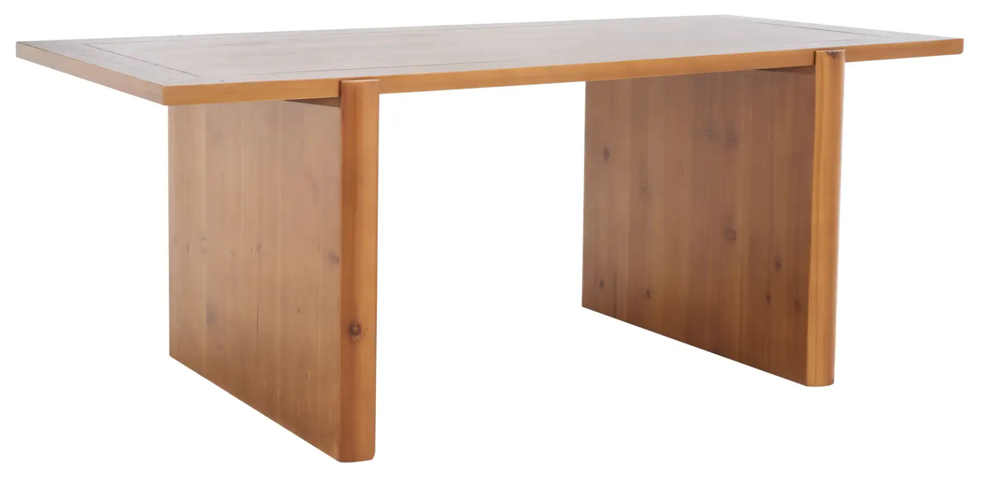 Truman Rectangle Coffee Table in Brown, detail view