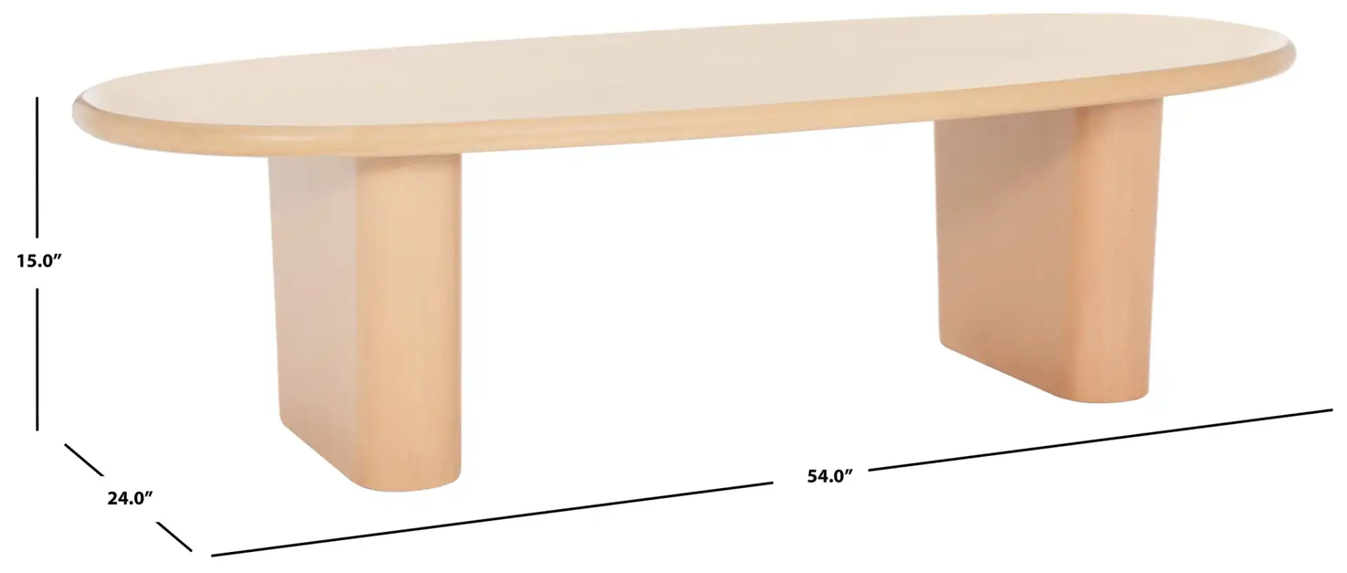 Kali Coffee Table in Natural, detail view