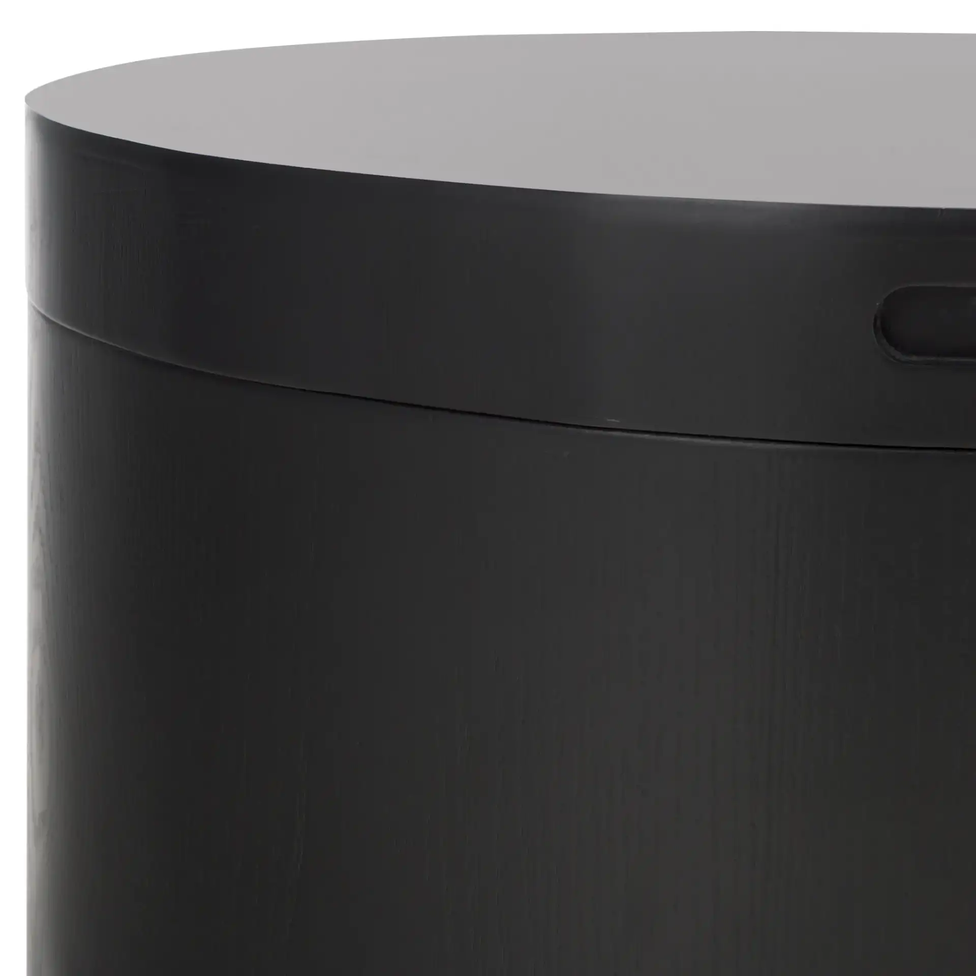 Rafaela Round Coffee Table in Black in a styled room