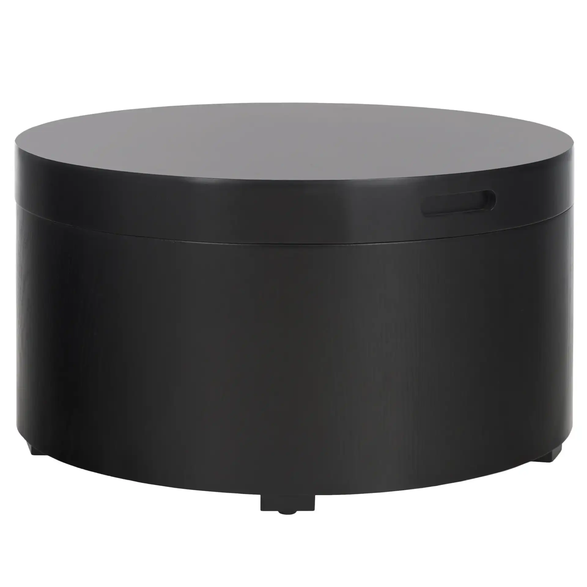 Rafaela Round Coffee Table in Black, detail view