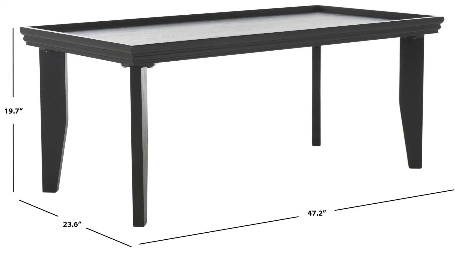 Naios Coffee Table in Black, detail view