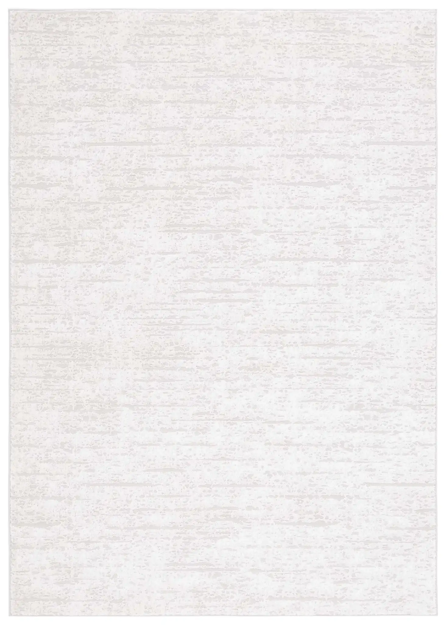 Continental Striated Abstract Rug in Ivory / Beige