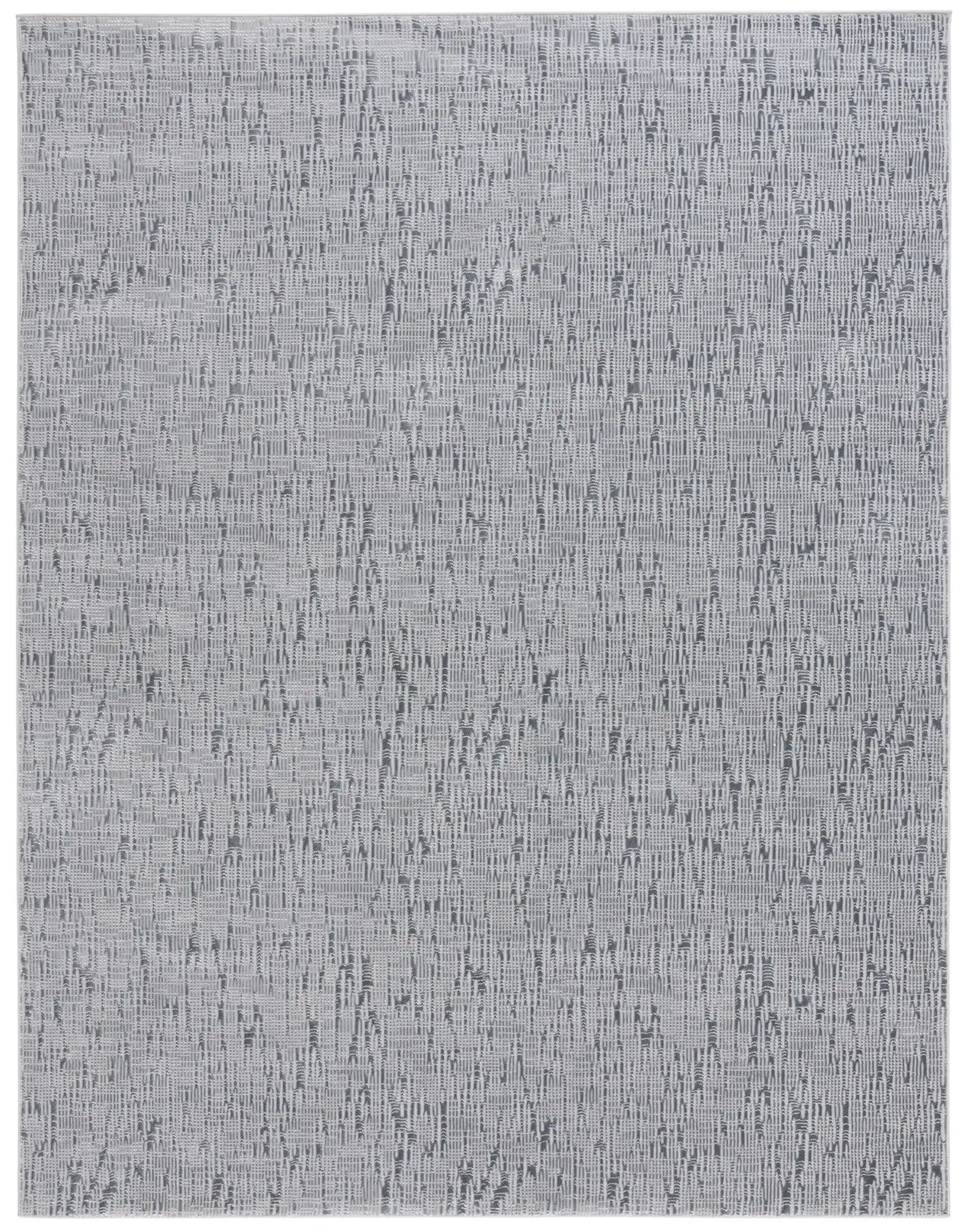 Continental Textured Linear Rug in Dark Gray / Light Gray
