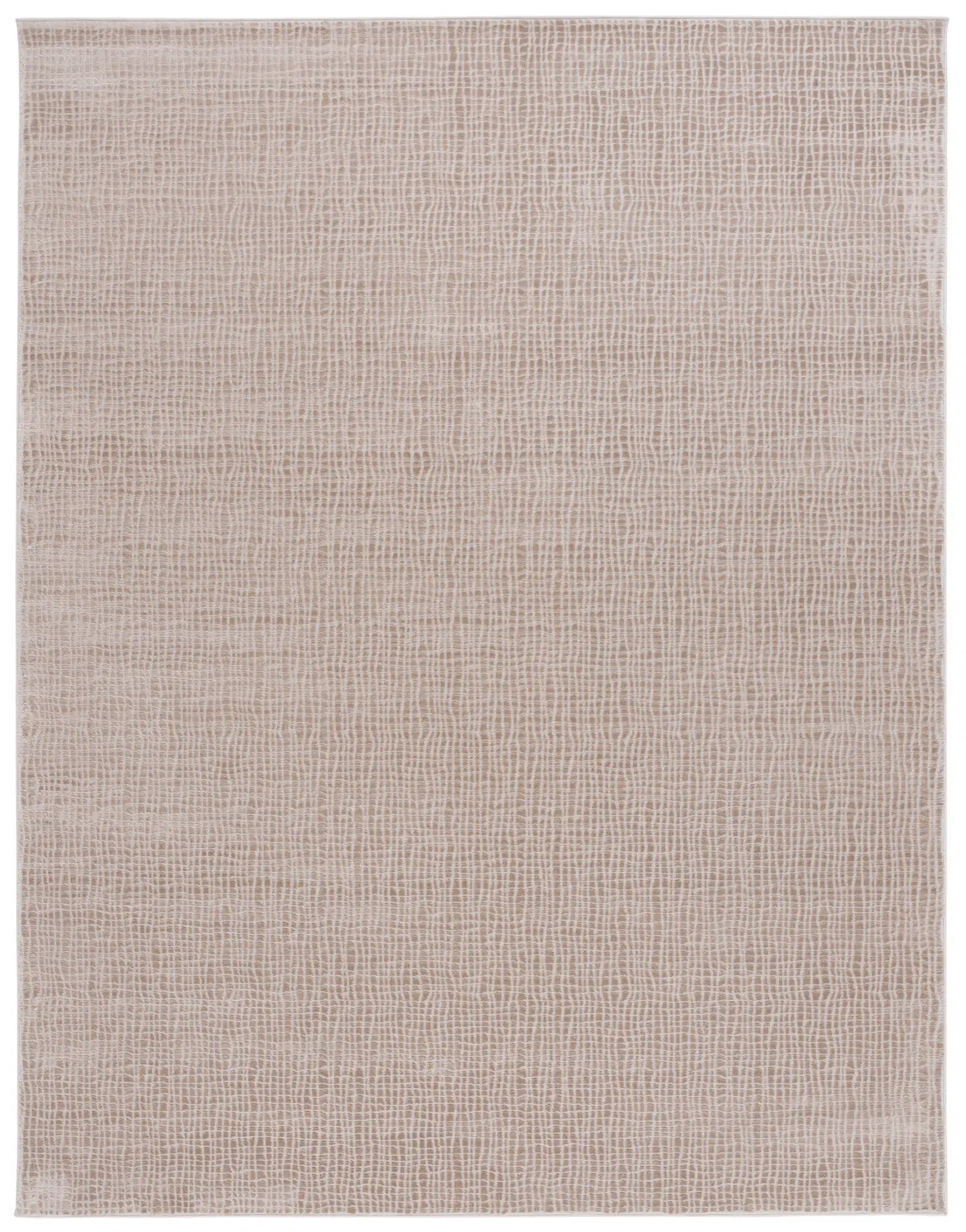 Continental Grid Rug in Beige / Gray