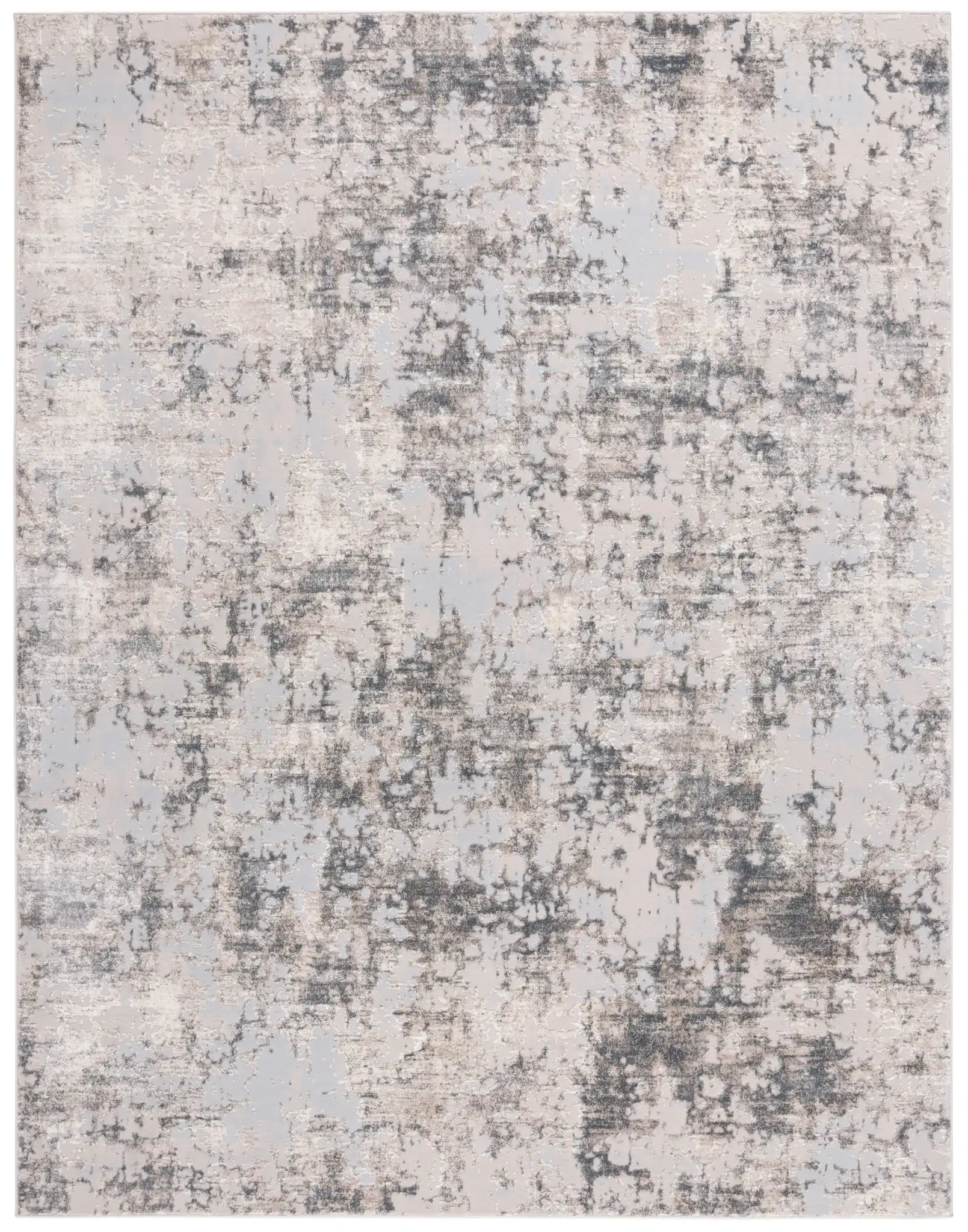 Continental Abstract Rug in Light Beige / Dark Gray