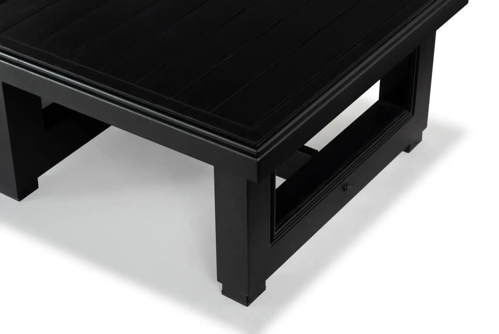 Montford End Table in Black in a styled room