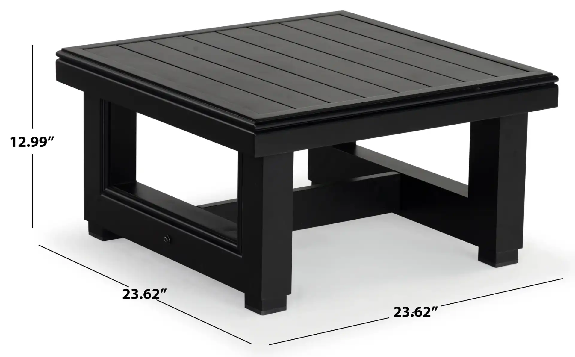 Montford End Table in Black, detail view
