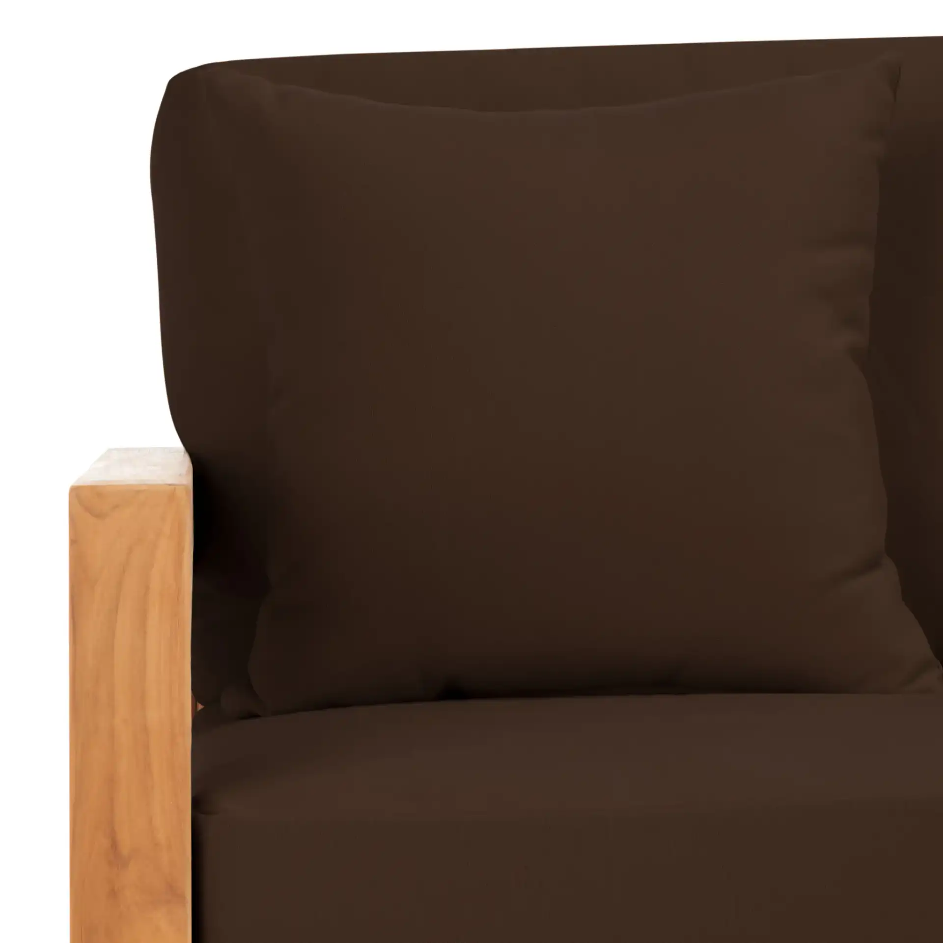 Montford Three-Seat Bench in Natural / Dark Brown in a styled room