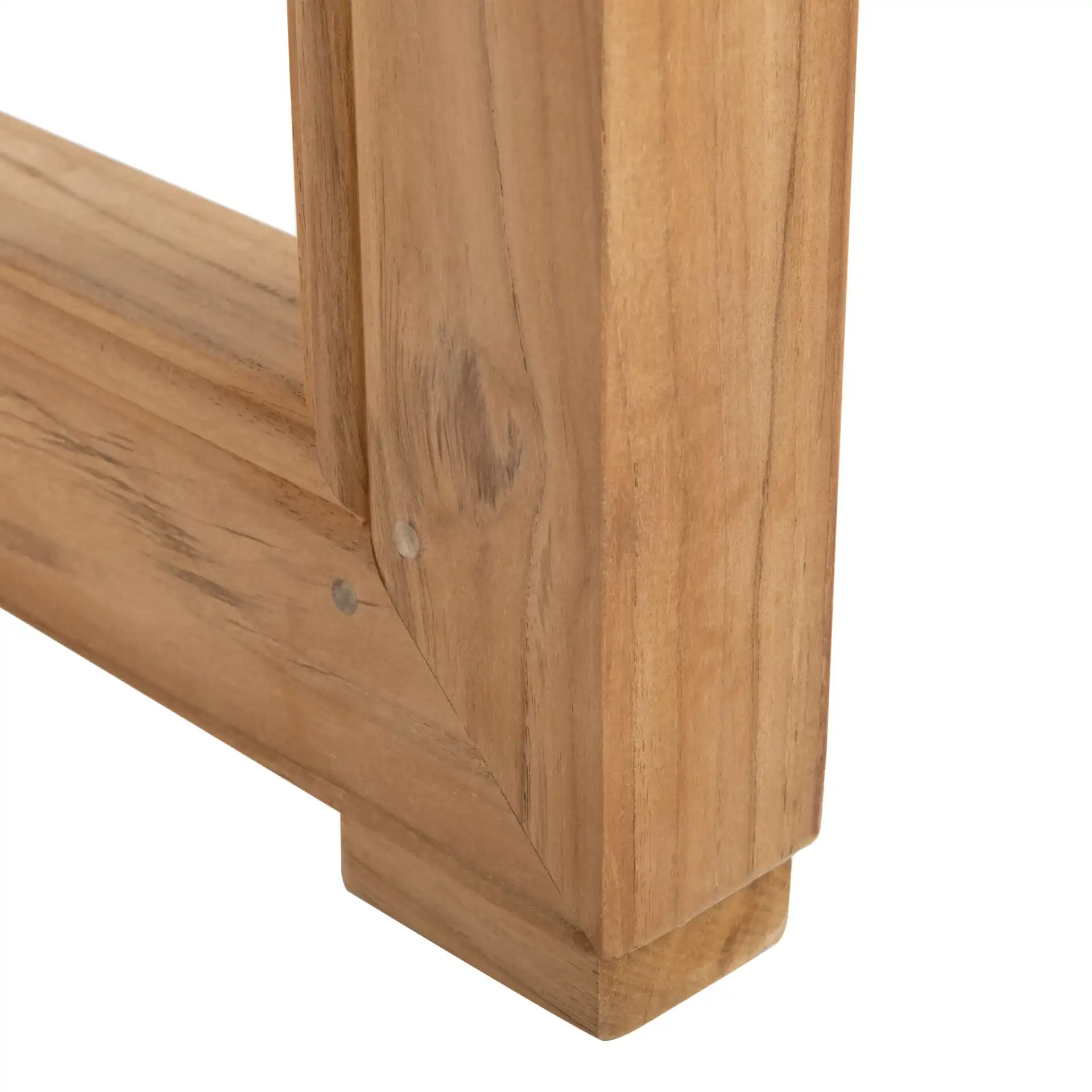Montford Teak Dining Table in Natural Teak, detail view
