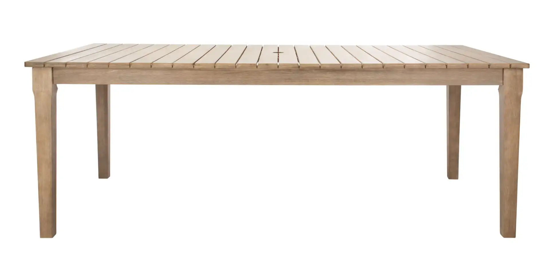 Dominica Outdoor Dining Table in Natural, detail view