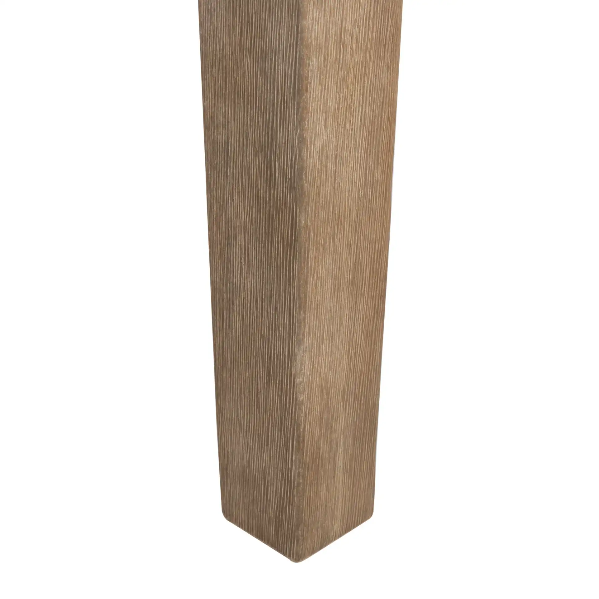 Dominica Outdoor Dining Table in Natural, detail view